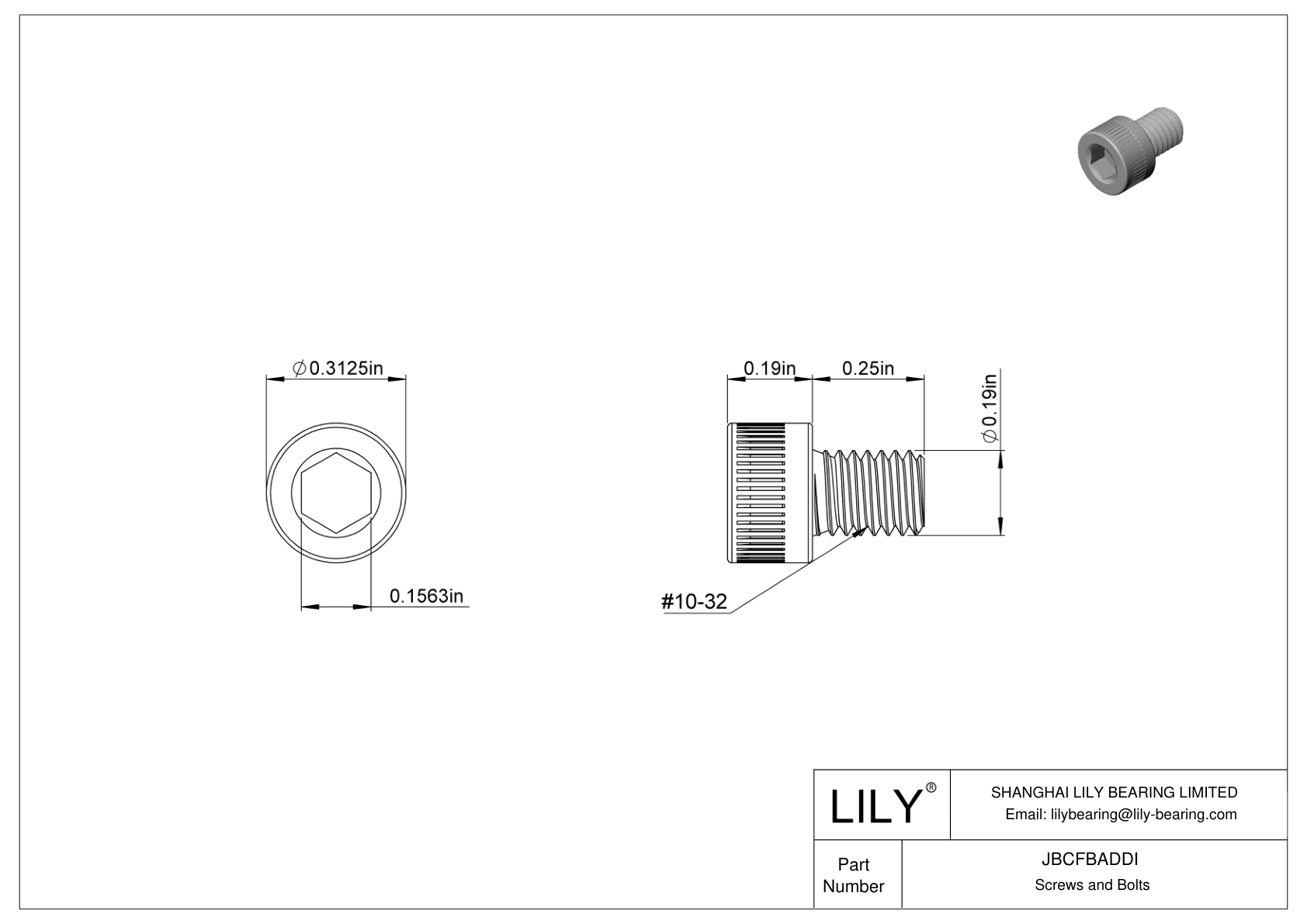 JBCFBADDI 合金钢内六角螺钉 cad drawing