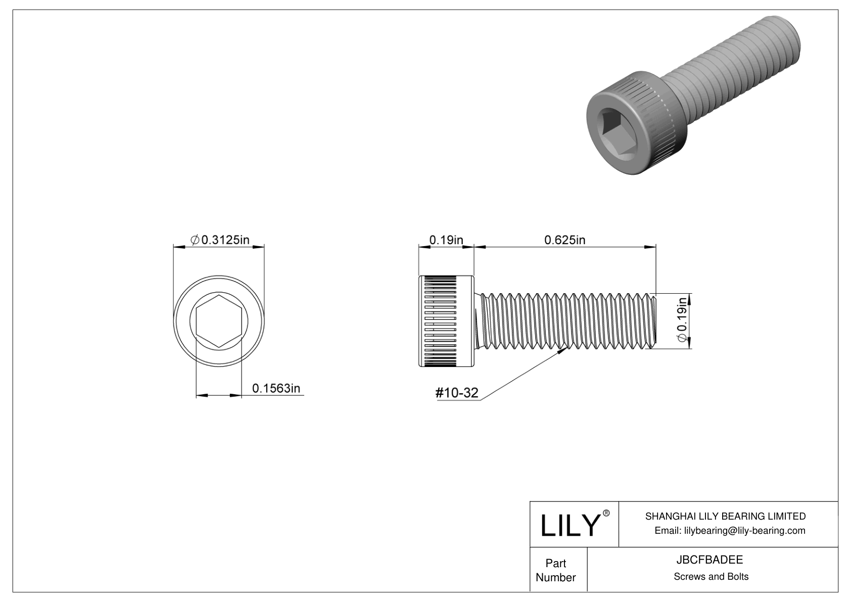 JBCFBADEE 合金钢内六角螺钉 cad drawing