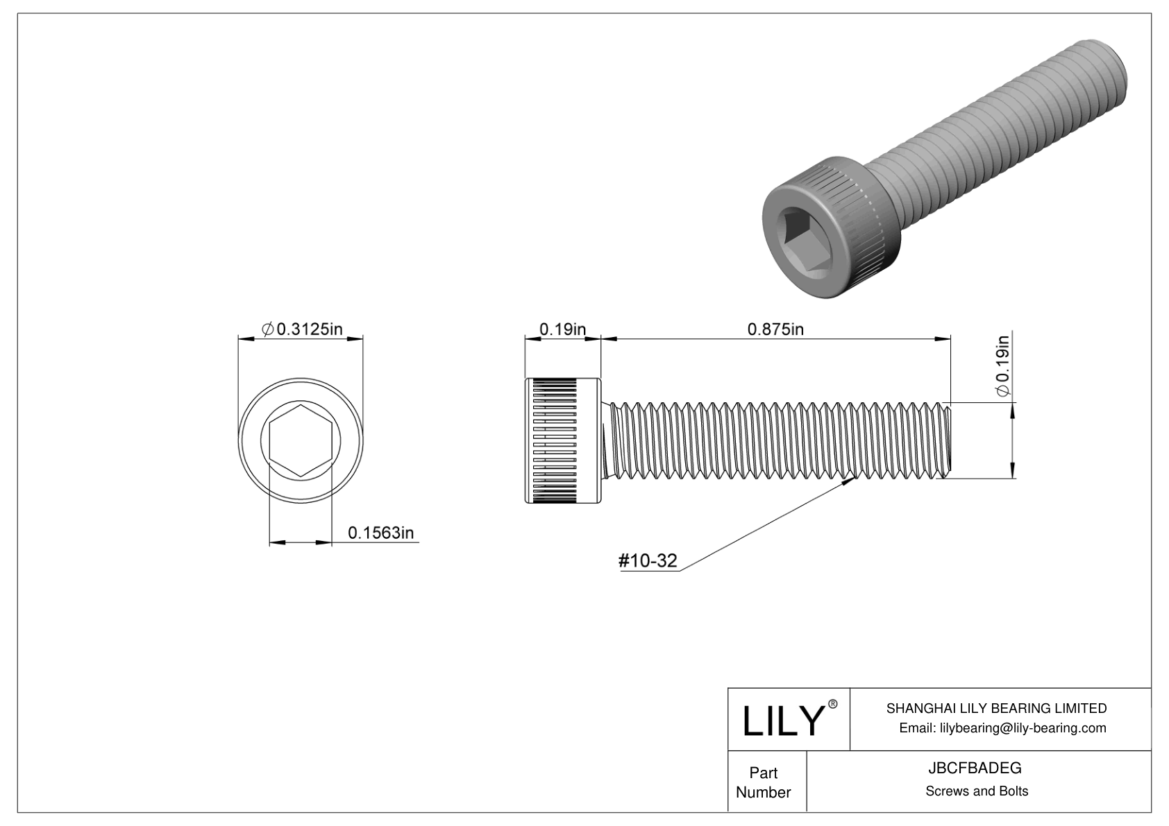 JBCFBADEG Tornillos de cabeza cilíndrica de acero aleado cad drawing