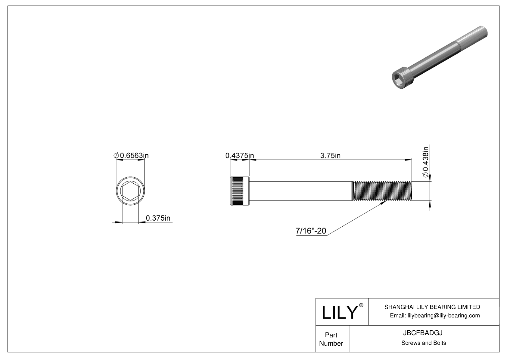 JBCFBADGJ Tornillos de cabeza cilíndrica de acero aleado cad drawing