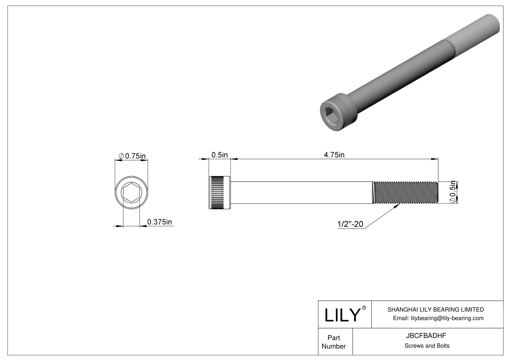 JBCFBADHF Tornillos de cabeza cilíndrica de acero aleado cad drawing