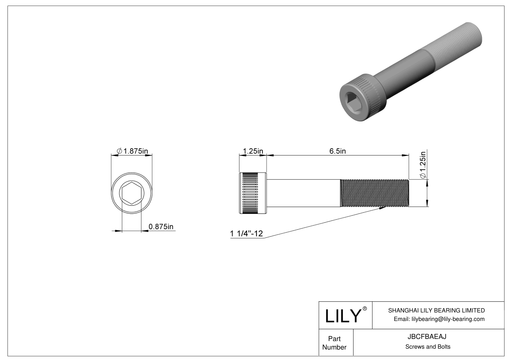 JBCFBAEAJ 合金钢内六角螺钉 cad drawing