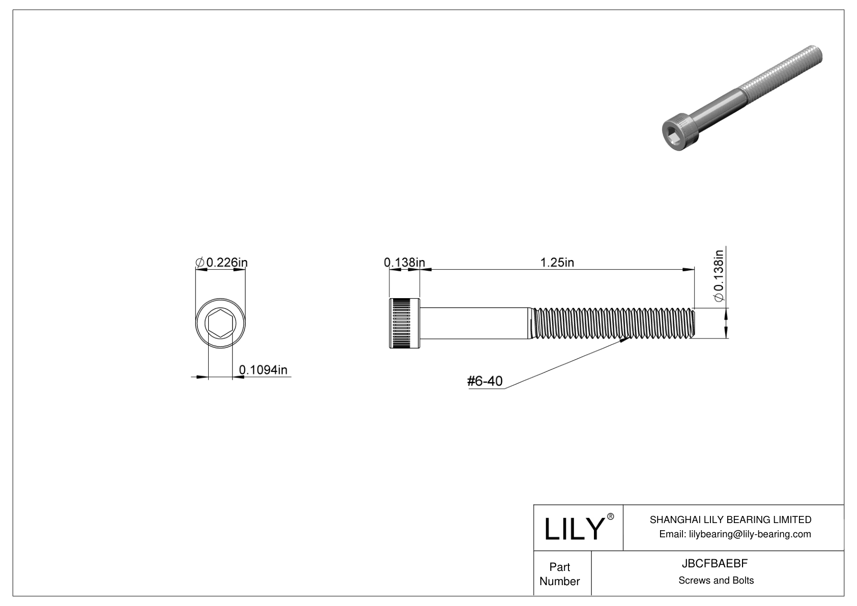 JBCFBAEBF Tornillos de cabeza cilíndrica de acero aleado cad drawing