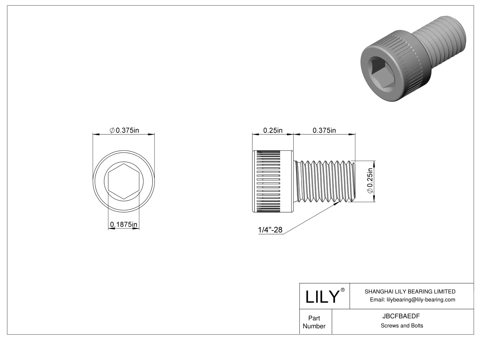 JBCFBAEDF Tornillos de cabeza cilíndrica de acero aleado cad drawing