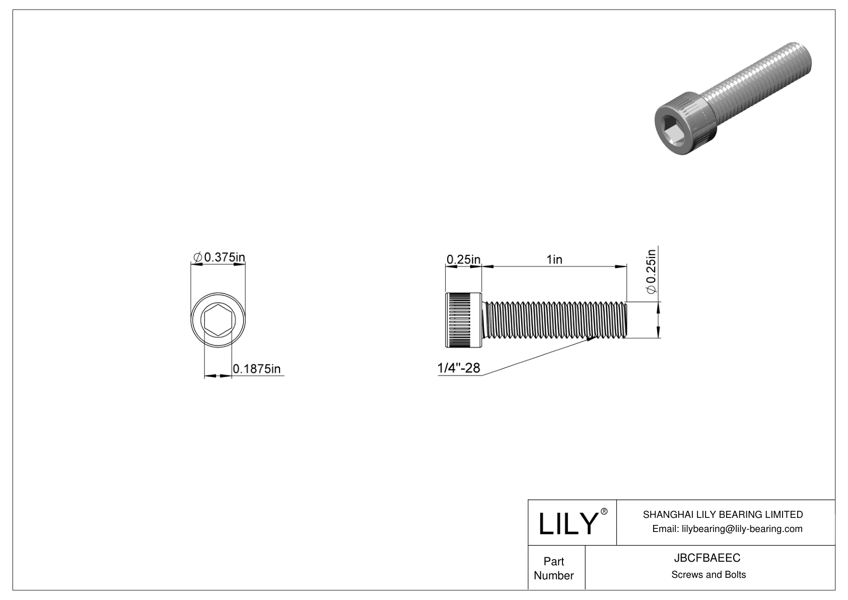 JBCFBAEEC 合金钢内六角螺钉 cad drawing