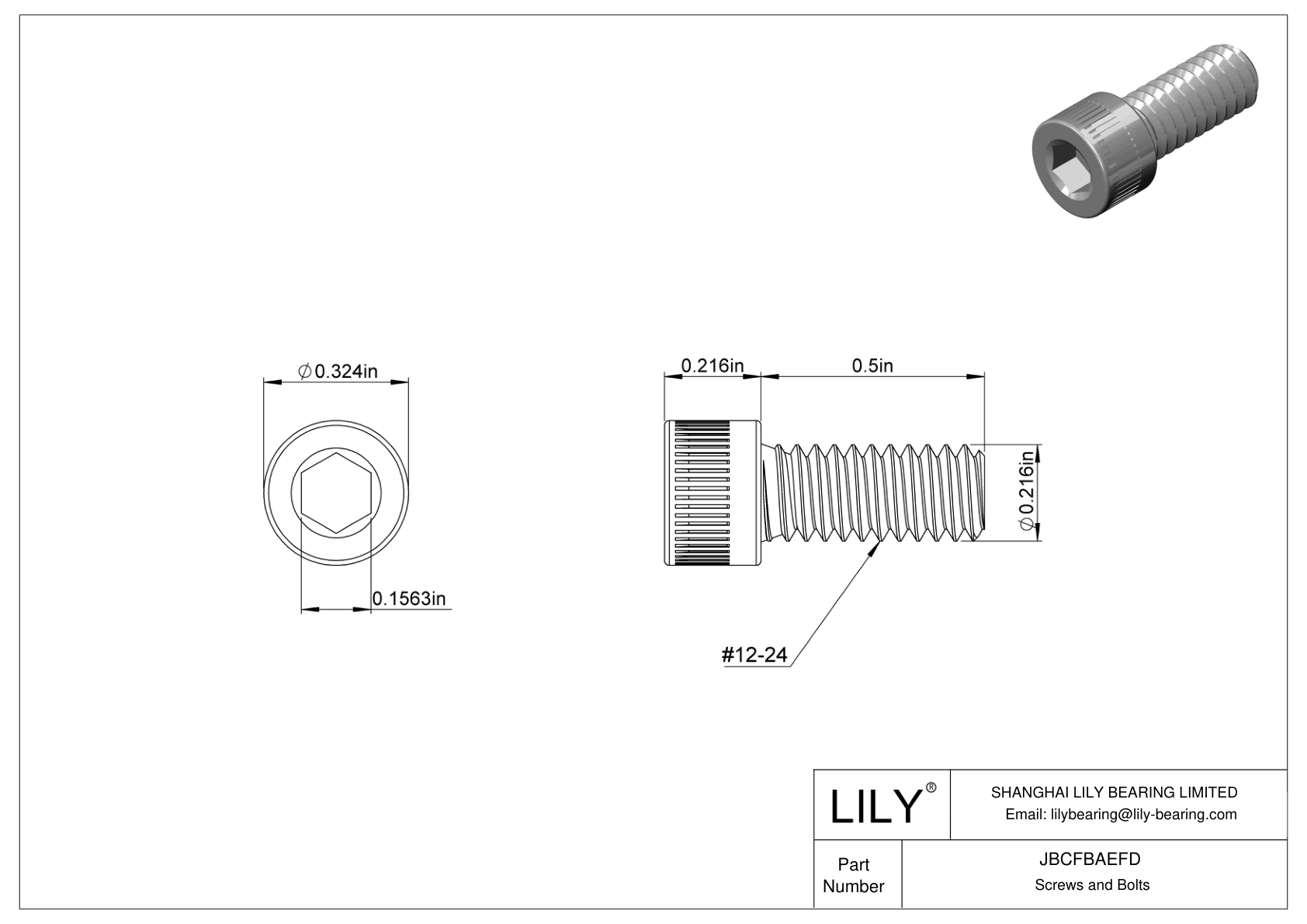 JBCFBAEFD Tornillos de cabeza cilíndrica de acero aleado cad drawing