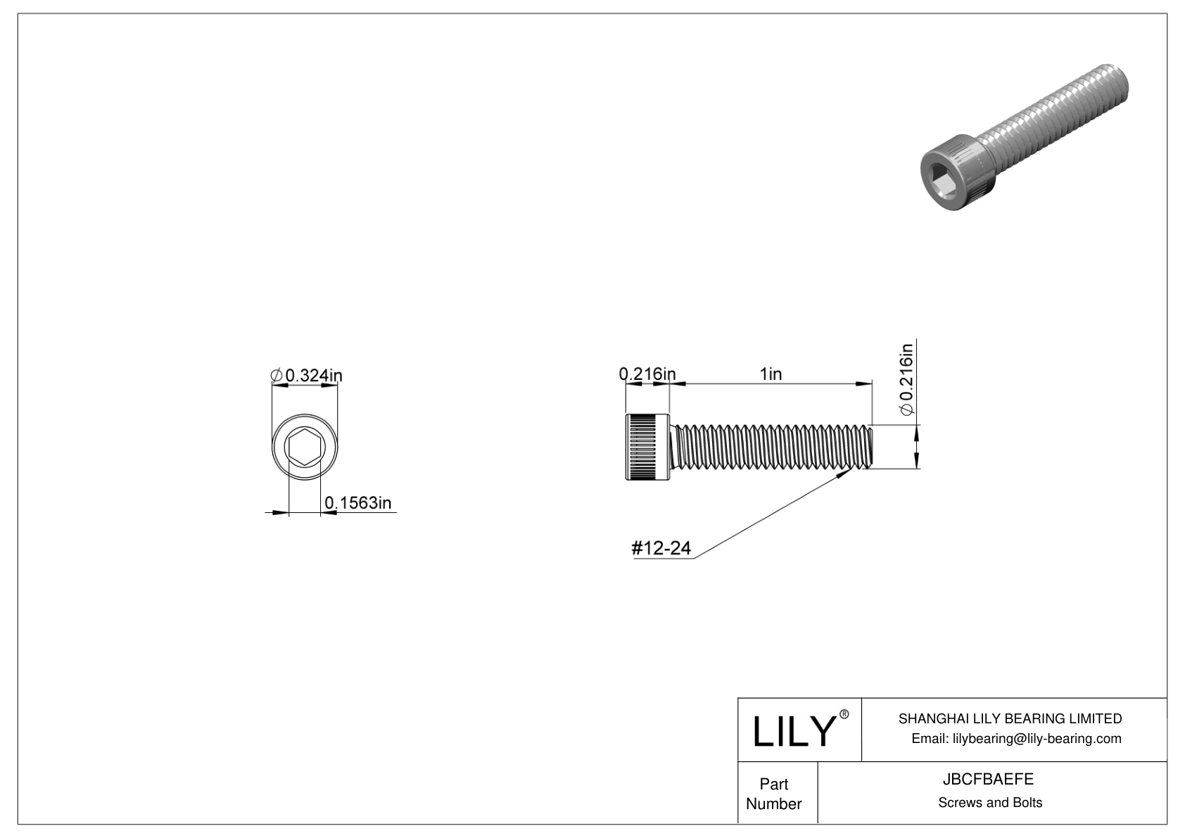 JBCFBAEFE Tornillos de cabeza cilíndrica de acero aleado cad drawing