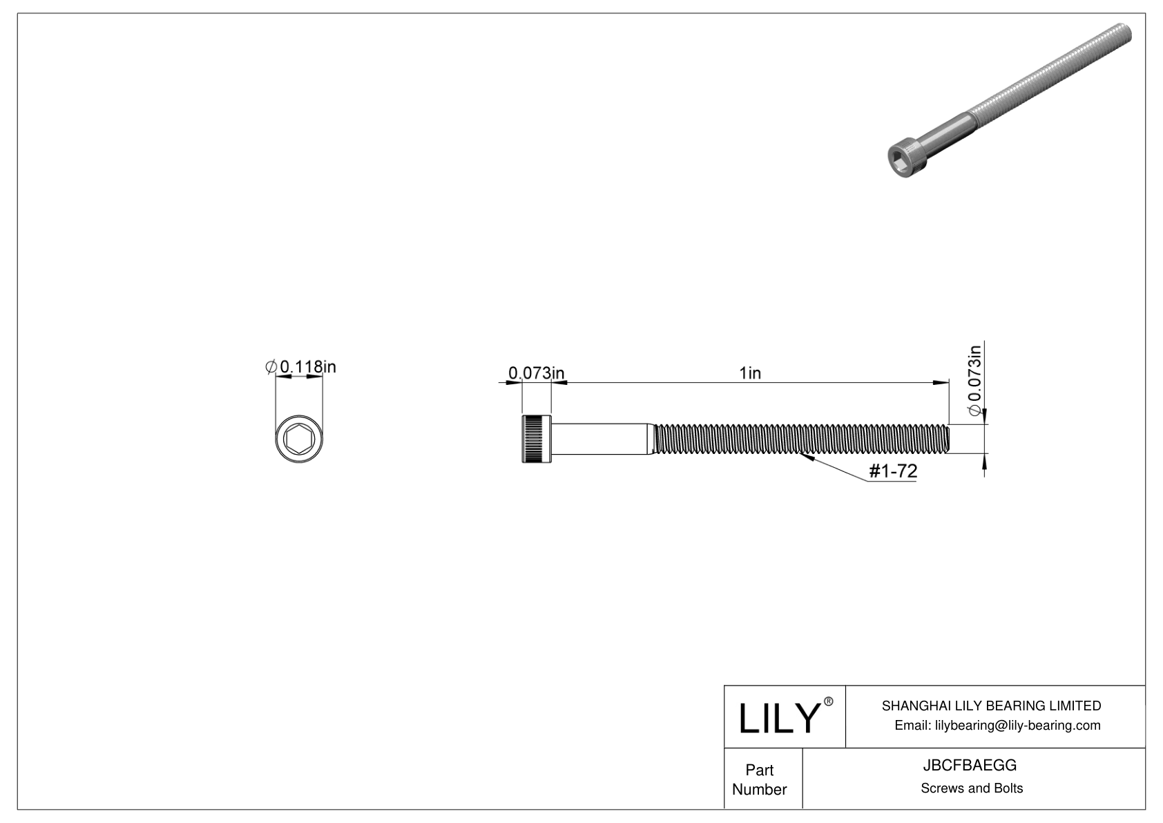 JBCFBAEGG Alloy Steel Socket Head Screws cad drawing