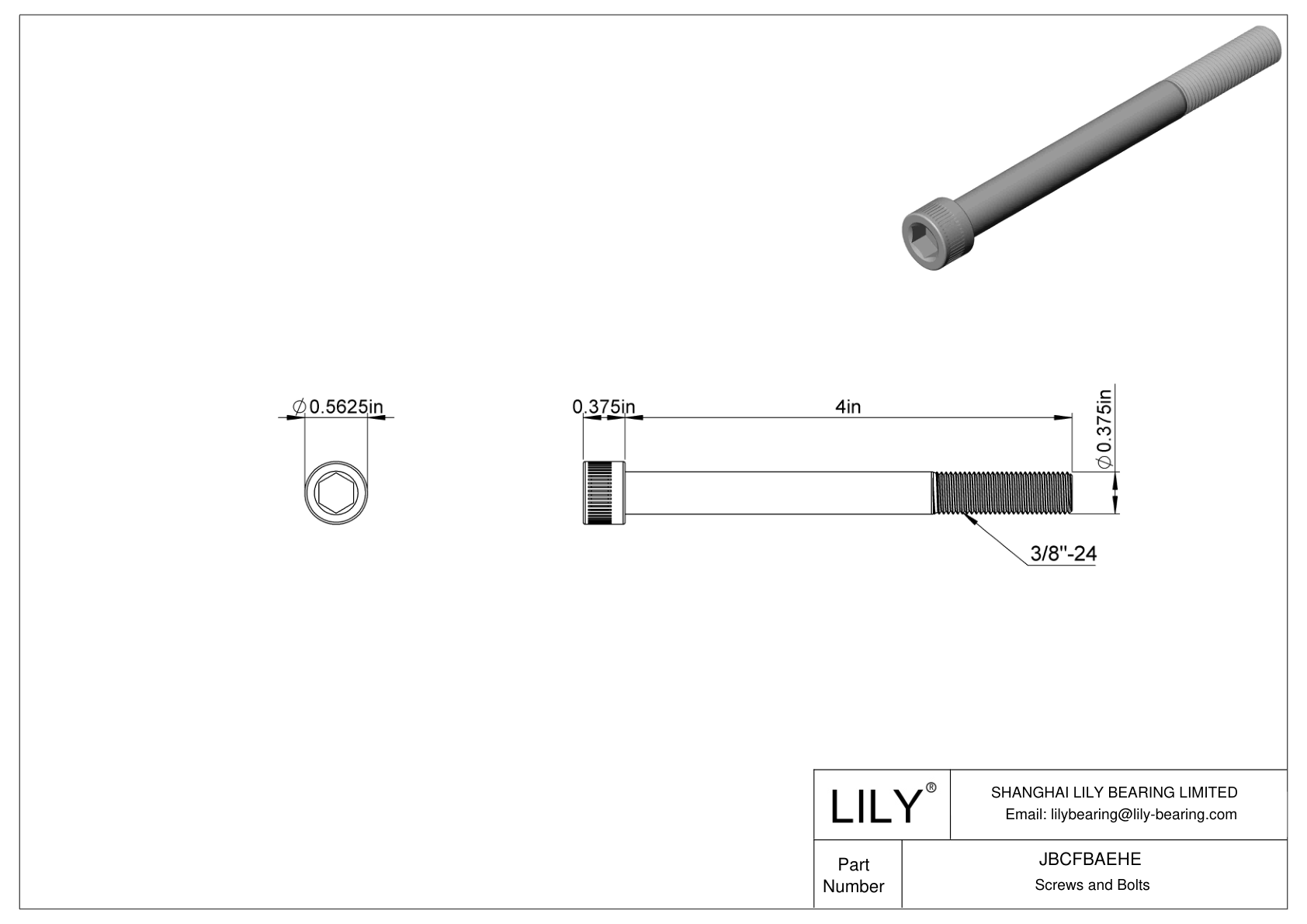 JBCFBAEHE Tornillos de cabeza cilíndrica de acero aleado cad drawing