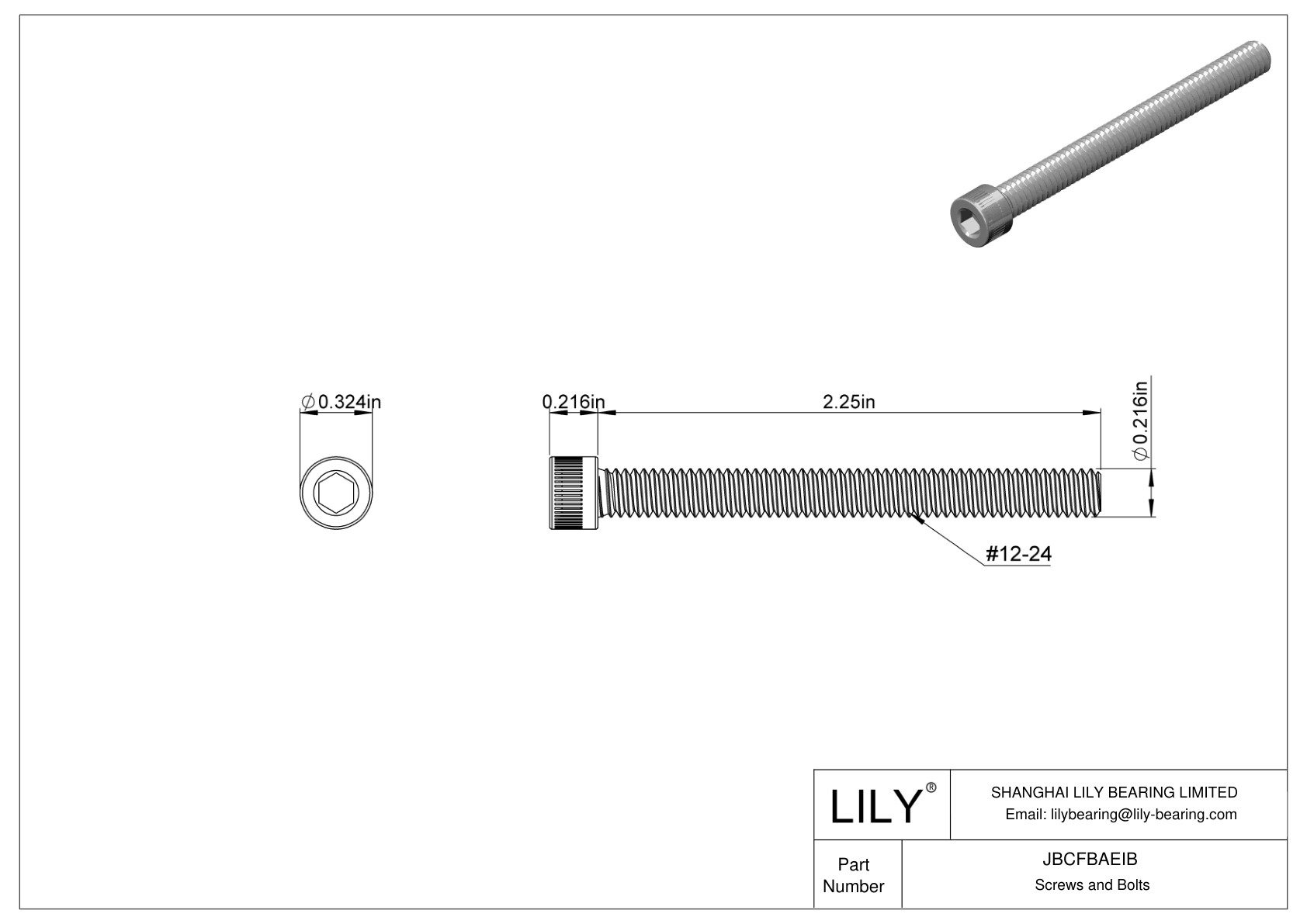 JBCFBAEIB 合金钢内六角螺钉 cad drawing