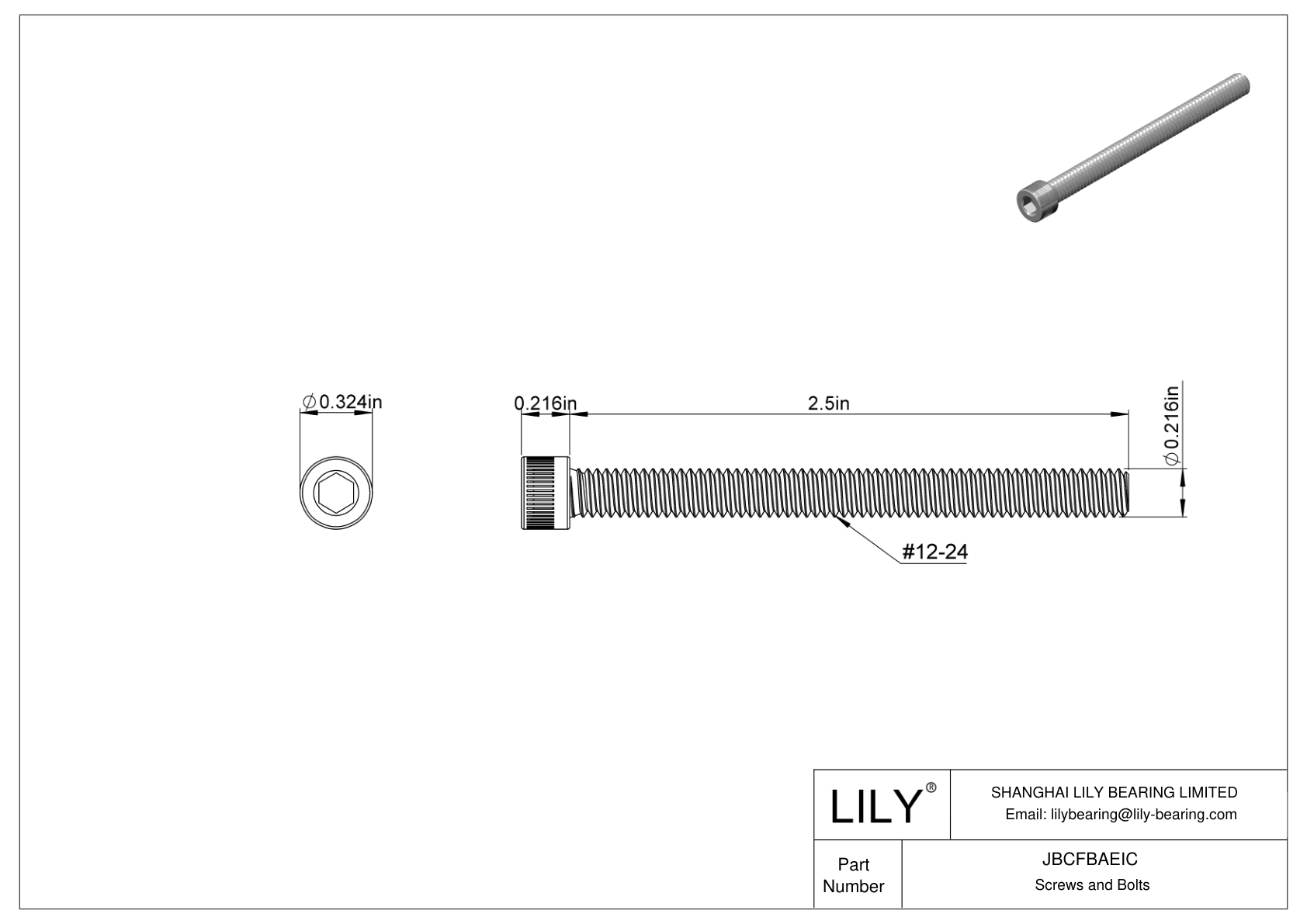 JBCFBAEIC Tornillos de cabeza cilíndrica de acero aleado cad drawing