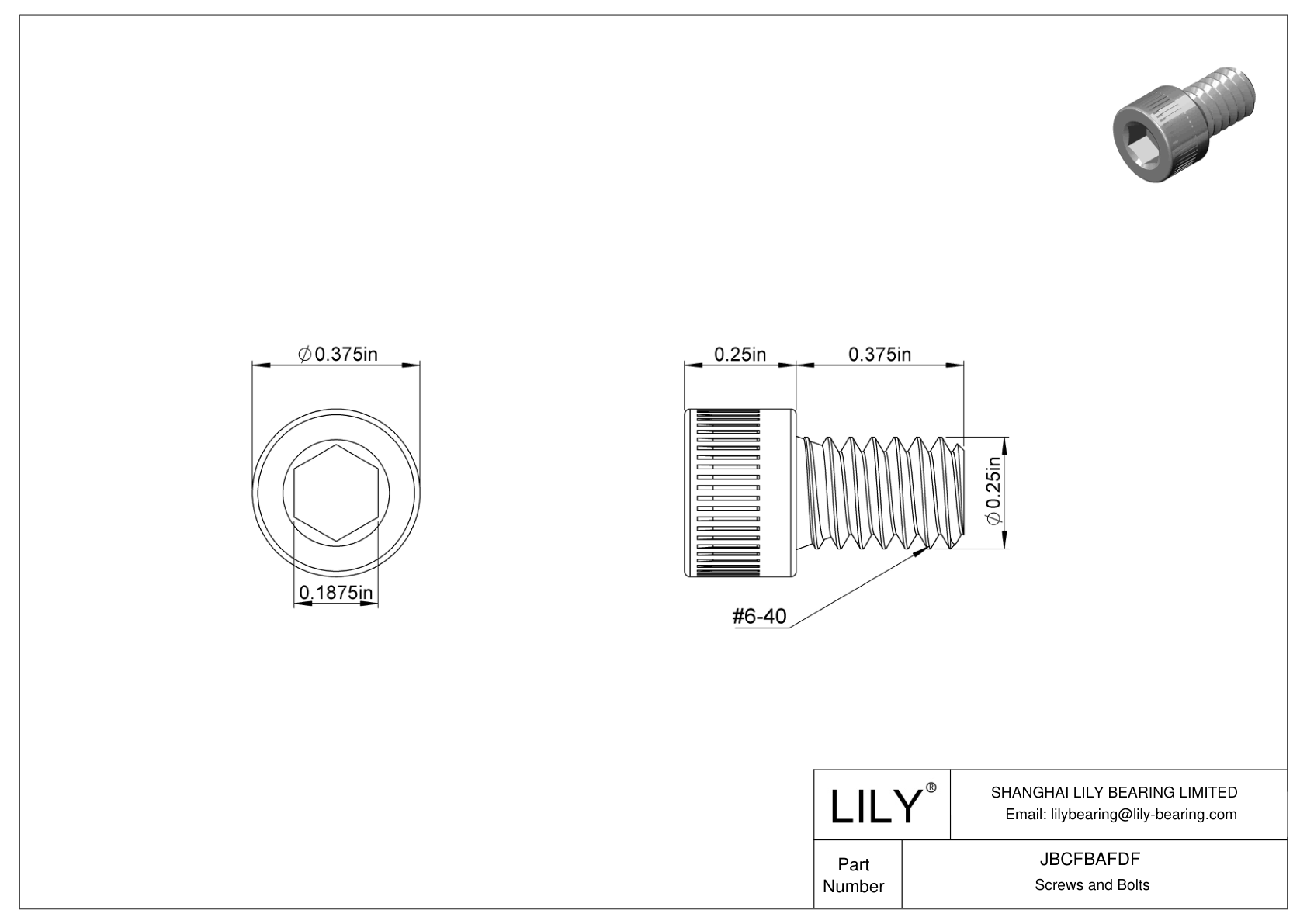 JBCFBAFDF 合金钢内六角螺钉 cad drawing