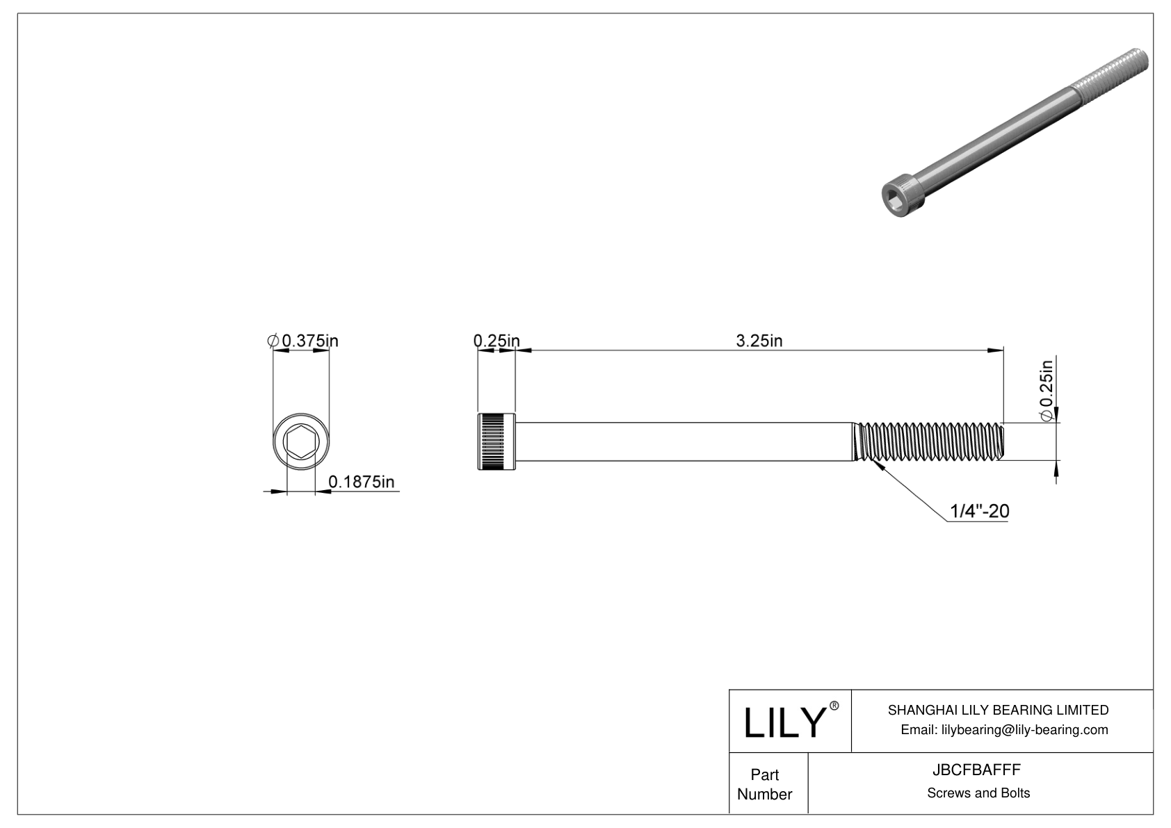 JBCFBAFFF 合金钢内六角螺钉 cad drawing