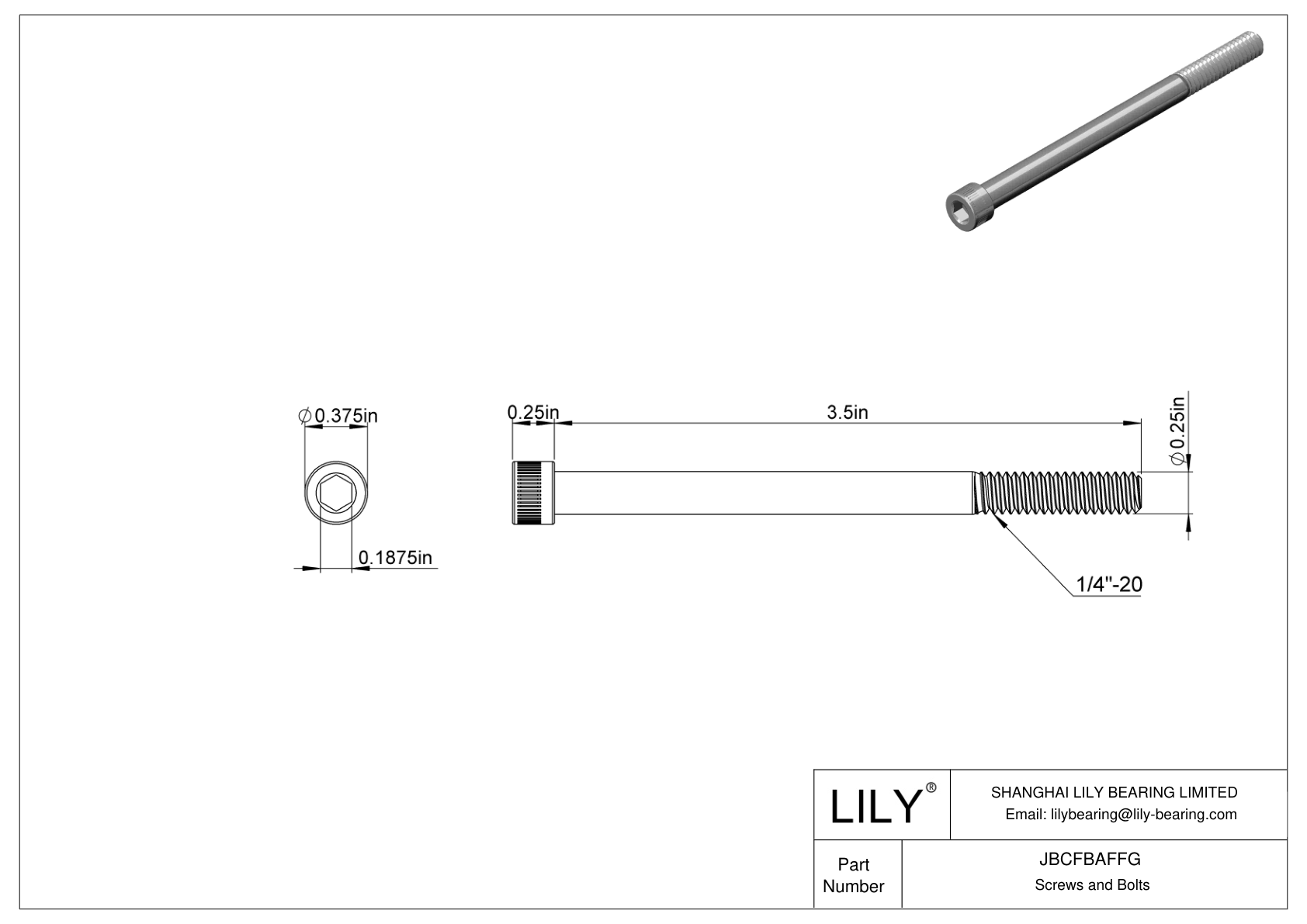 JBCFBAFFG Tornillos de cabeza cilíndrica de acero aleado cad drawing