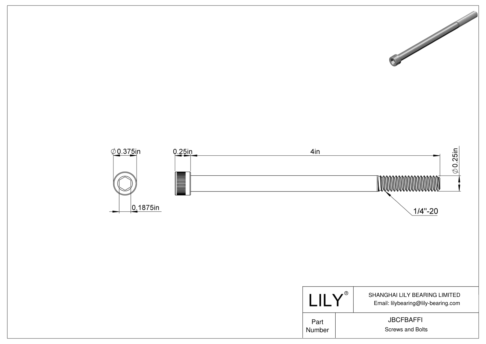 JBCFBAFFI Tornillos de cabeza cilíndrica de acero aleado cad drawing