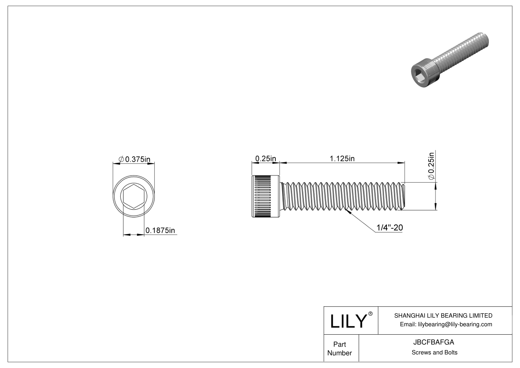 JBCFBAFGA Tornillos de cabeza cilíndrica de acero aleado cad drawing