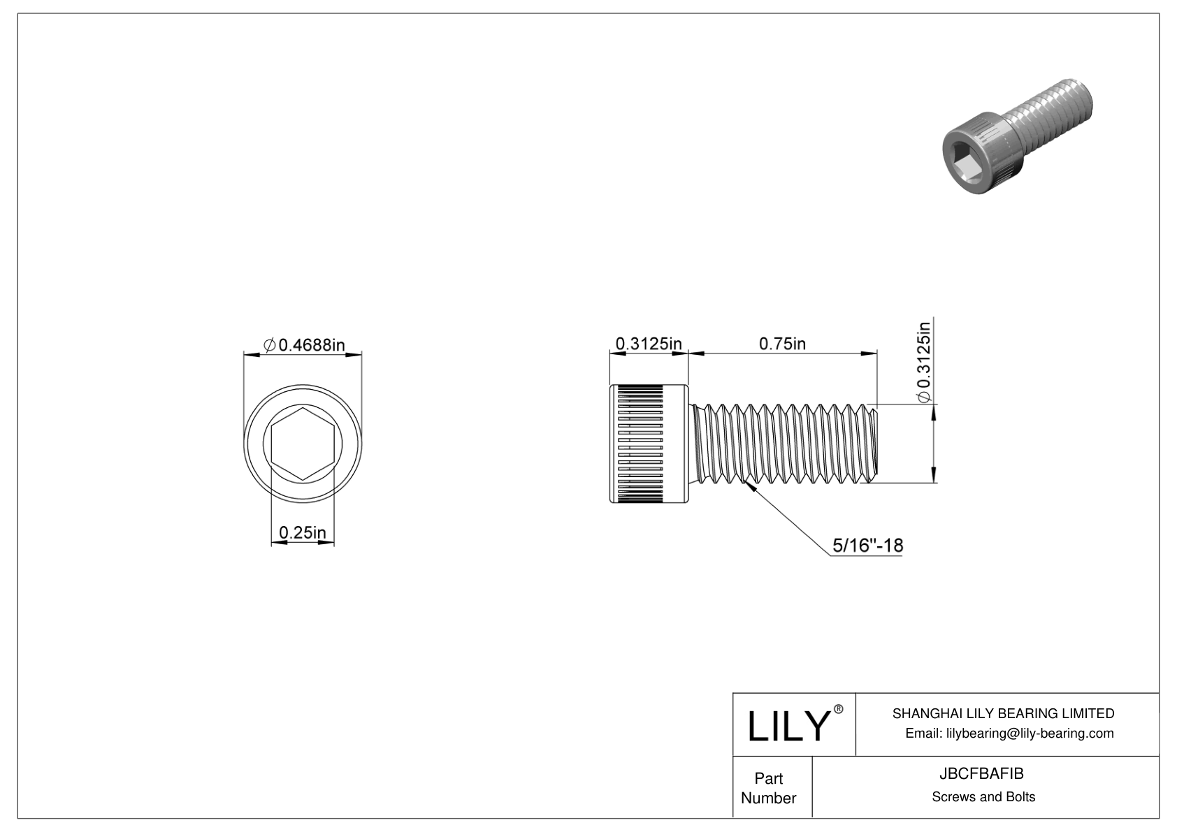 JBCFBAFIB 合金钢内六角螺钉 cad drawing