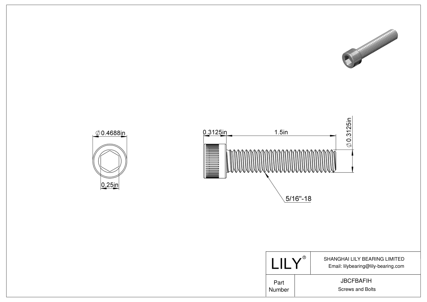 JBCFBAFIH Tornillos de cabeza cilíndrica de acero aleado cad drawing