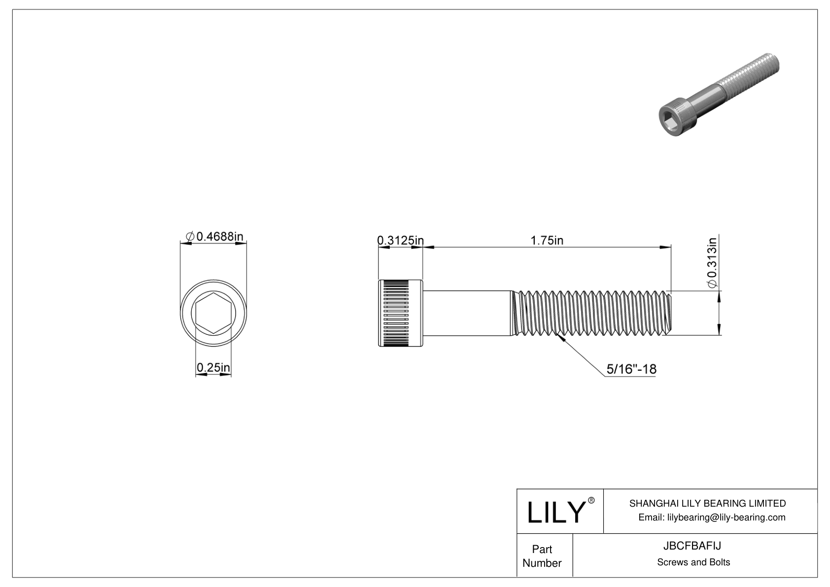 JBCFBAFIJ Tornillos de cabeza cilíndrica de acero aleado cad drawing