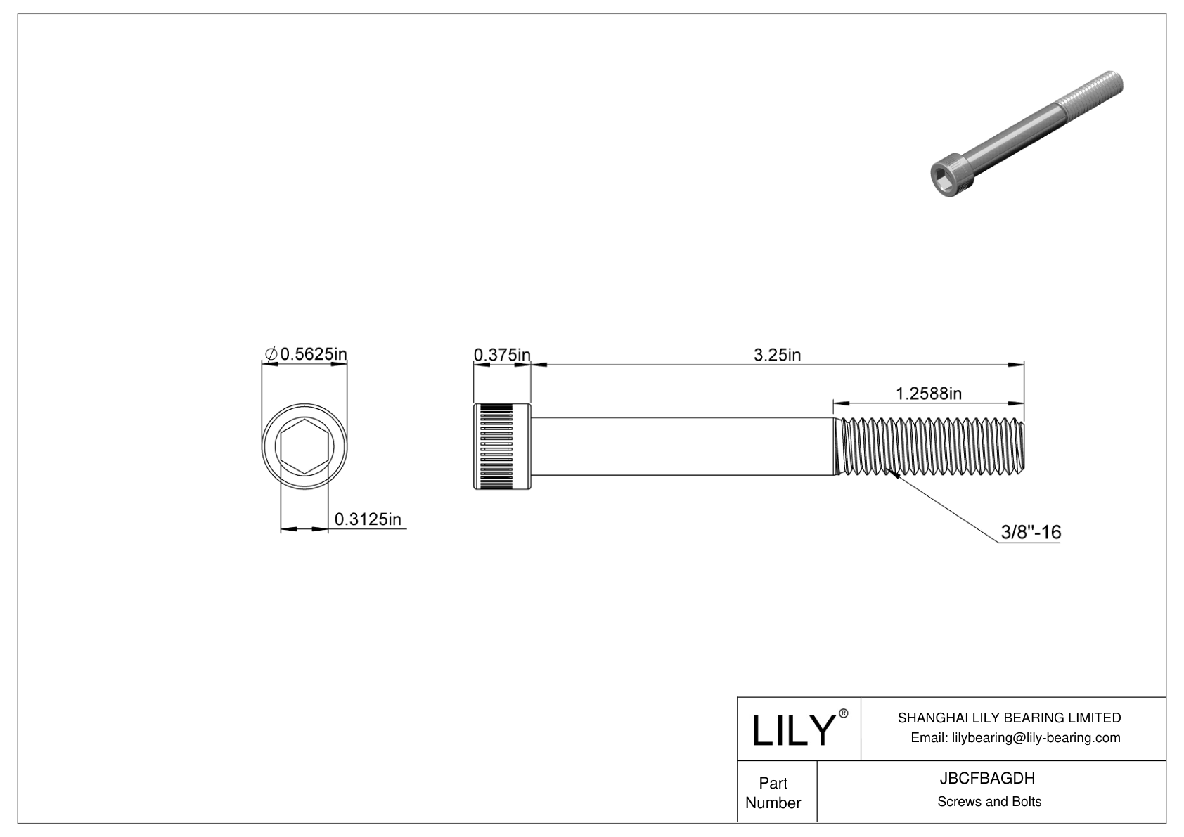 JBCFBAGDH 合金钢内六角螺钉 cad drawing