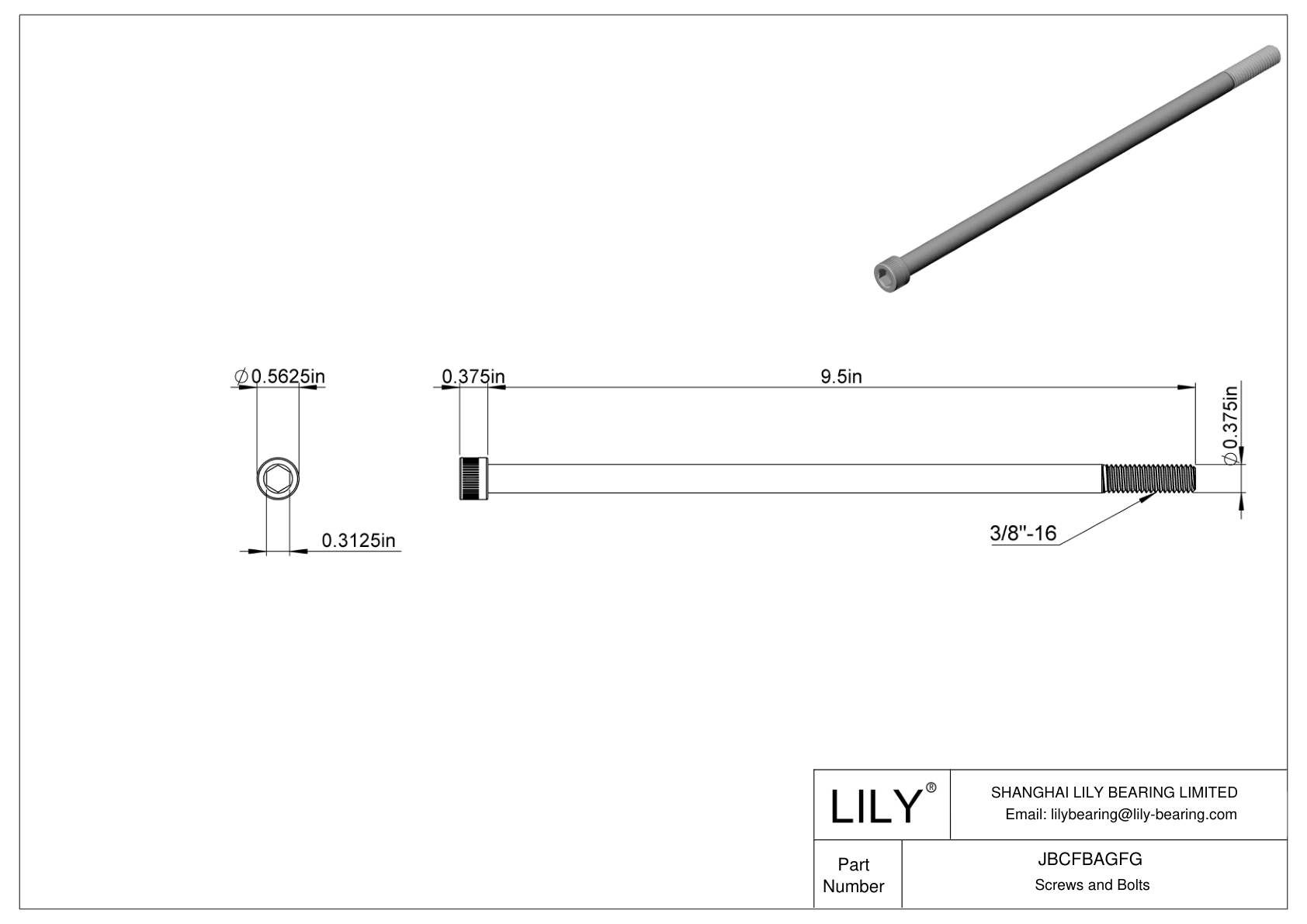 JBCFBAGFG Tornillos de cabeza cilíndrica de acero aleado cad drawing