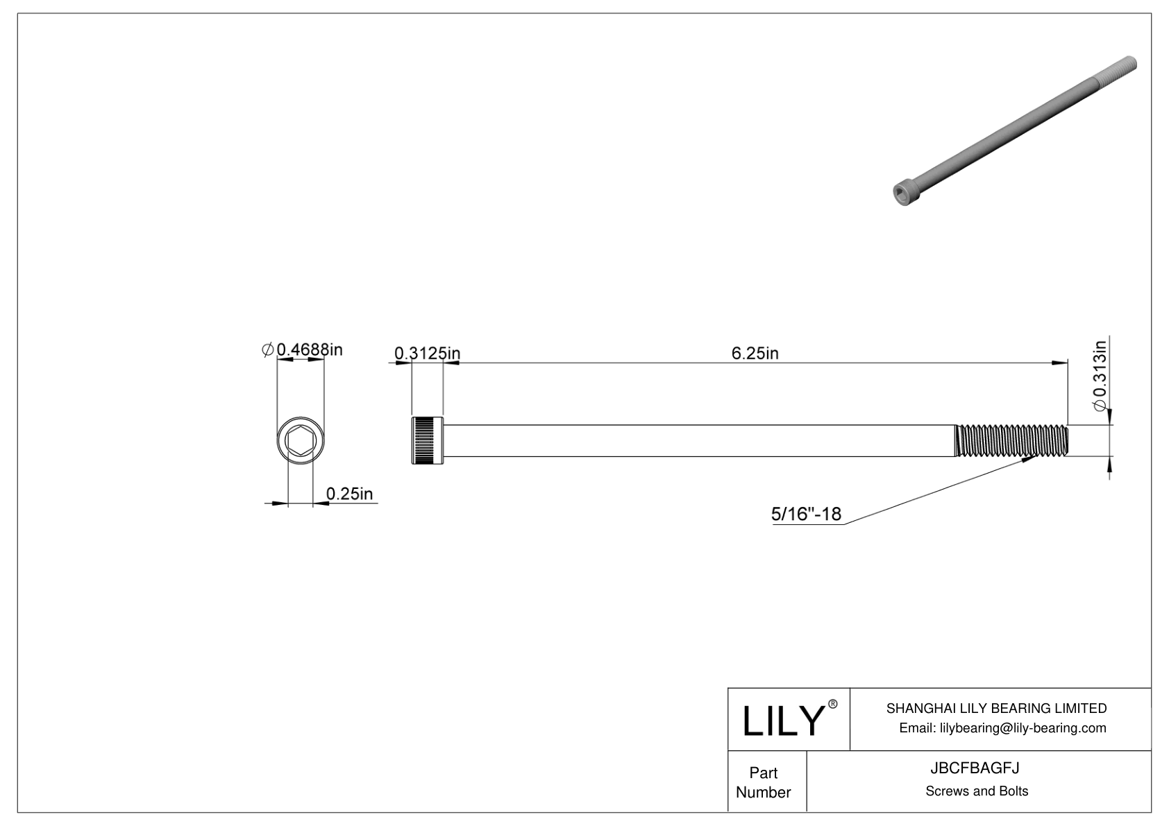 JBCFBAGFJ Tornillos de cabeza cilíndrica de acero aleado cad drawing