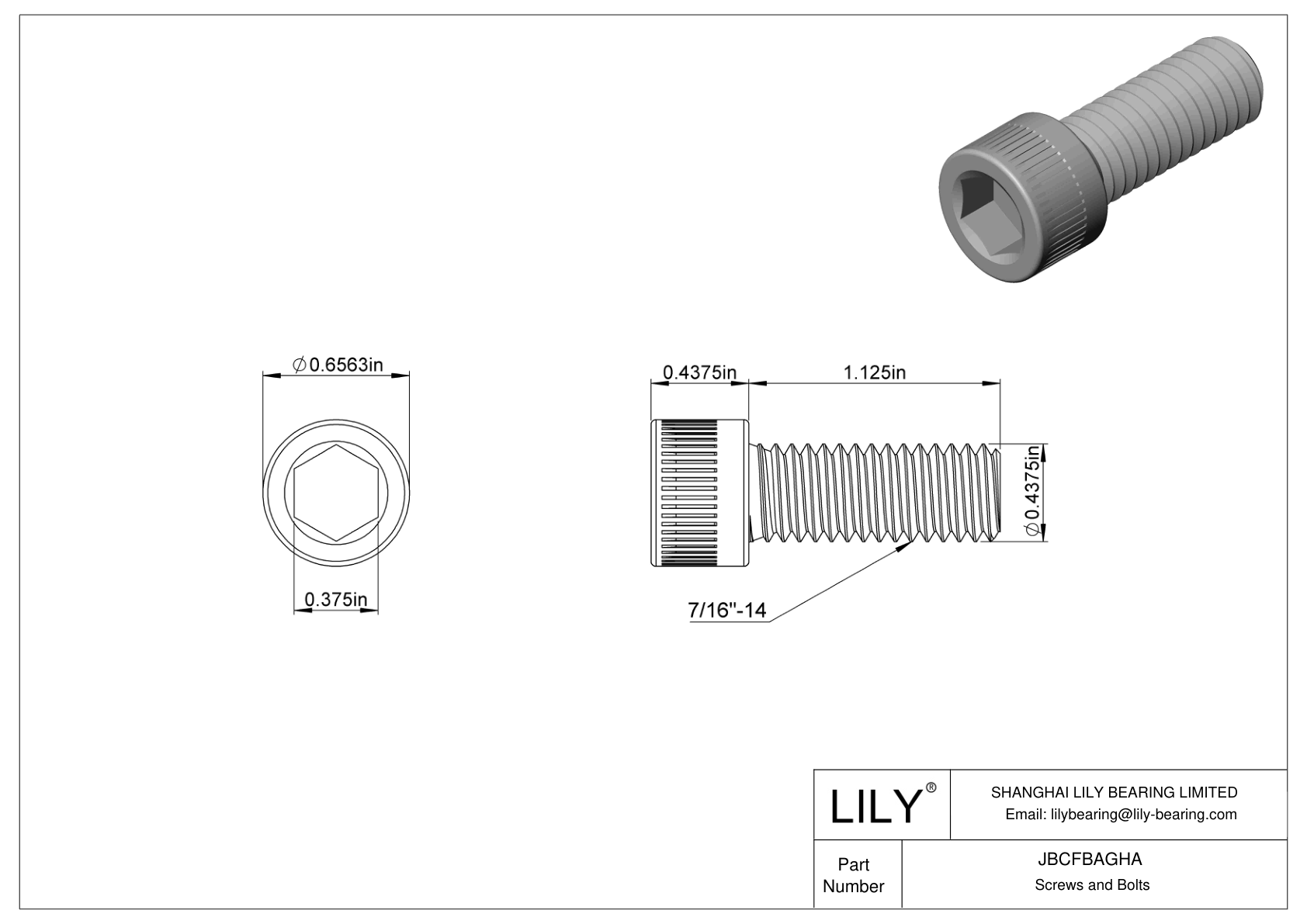 JBCFBAGHA Tornillos de cabeza cilíndrica de acero aleado cad drawing