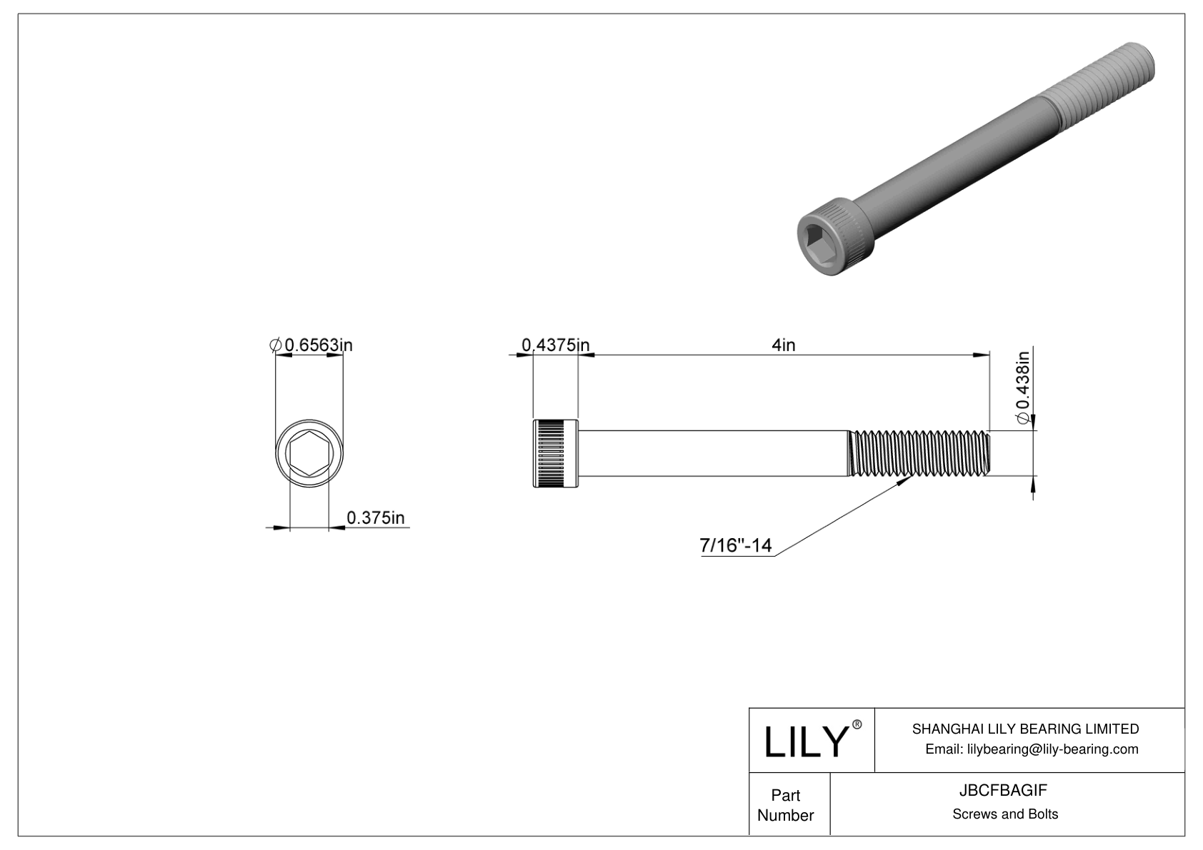 JBCFBAGIF 合金钢内六角螺钉 cad drawing