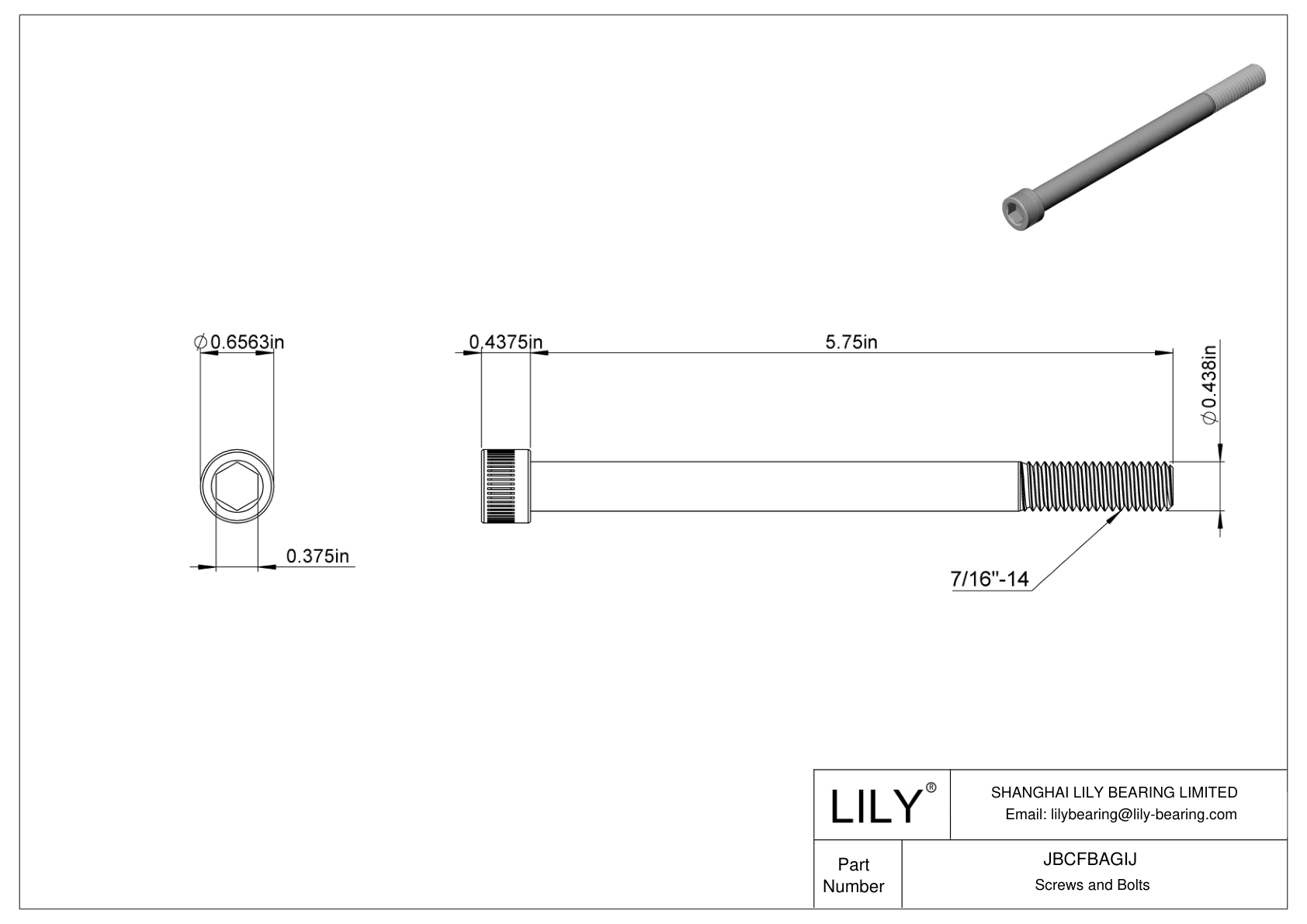 JBCFBAGIJ 合金钢内六角螺钉 cad drawing