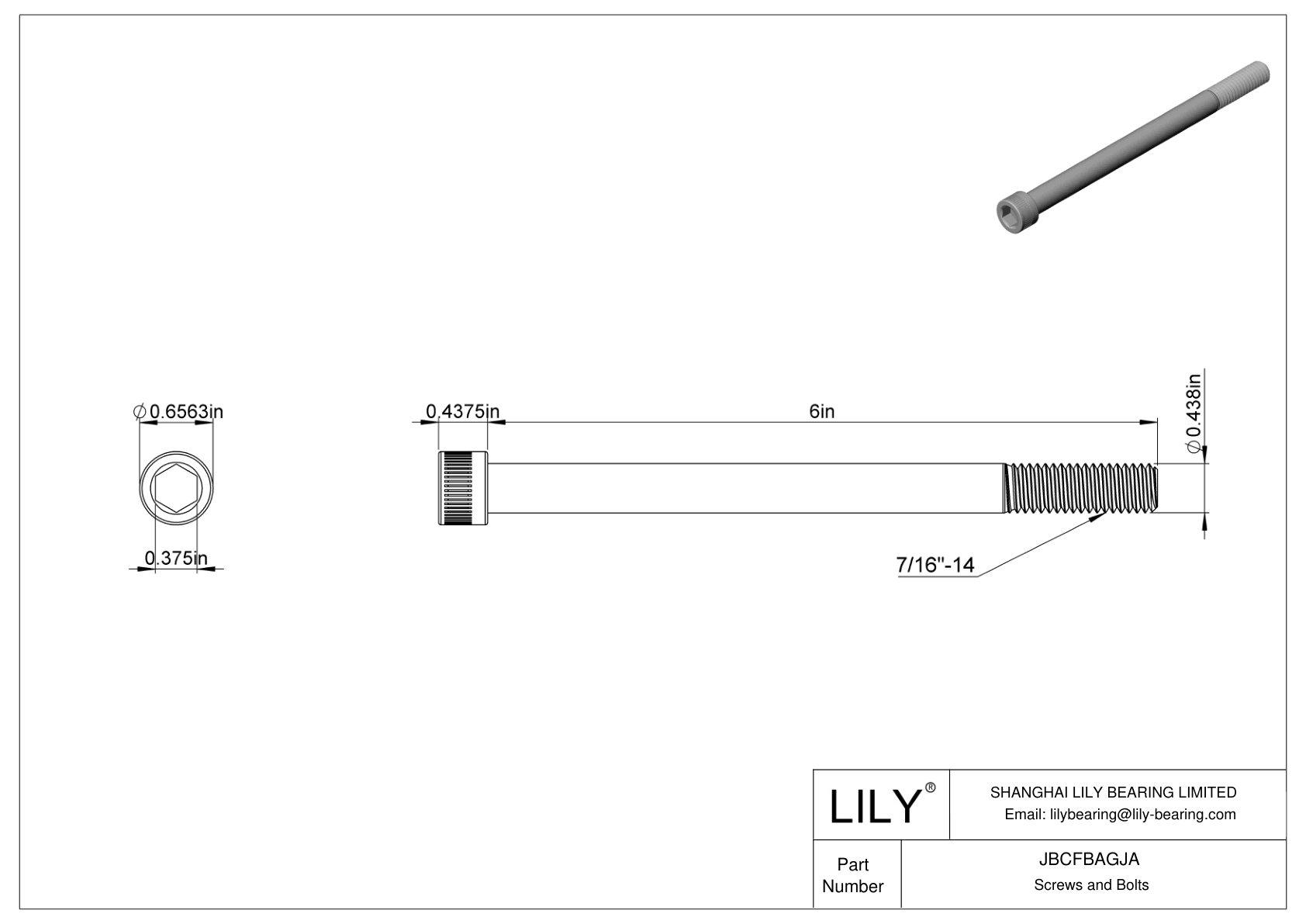 JBCFBAGJA 合金钢内六角螺钉 cad drawing