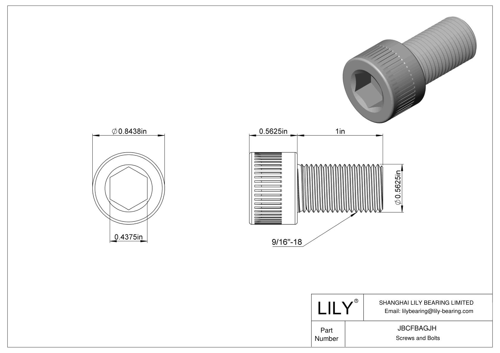 JBCFBAGJH 合金钢内六角螺钉 cad drawing