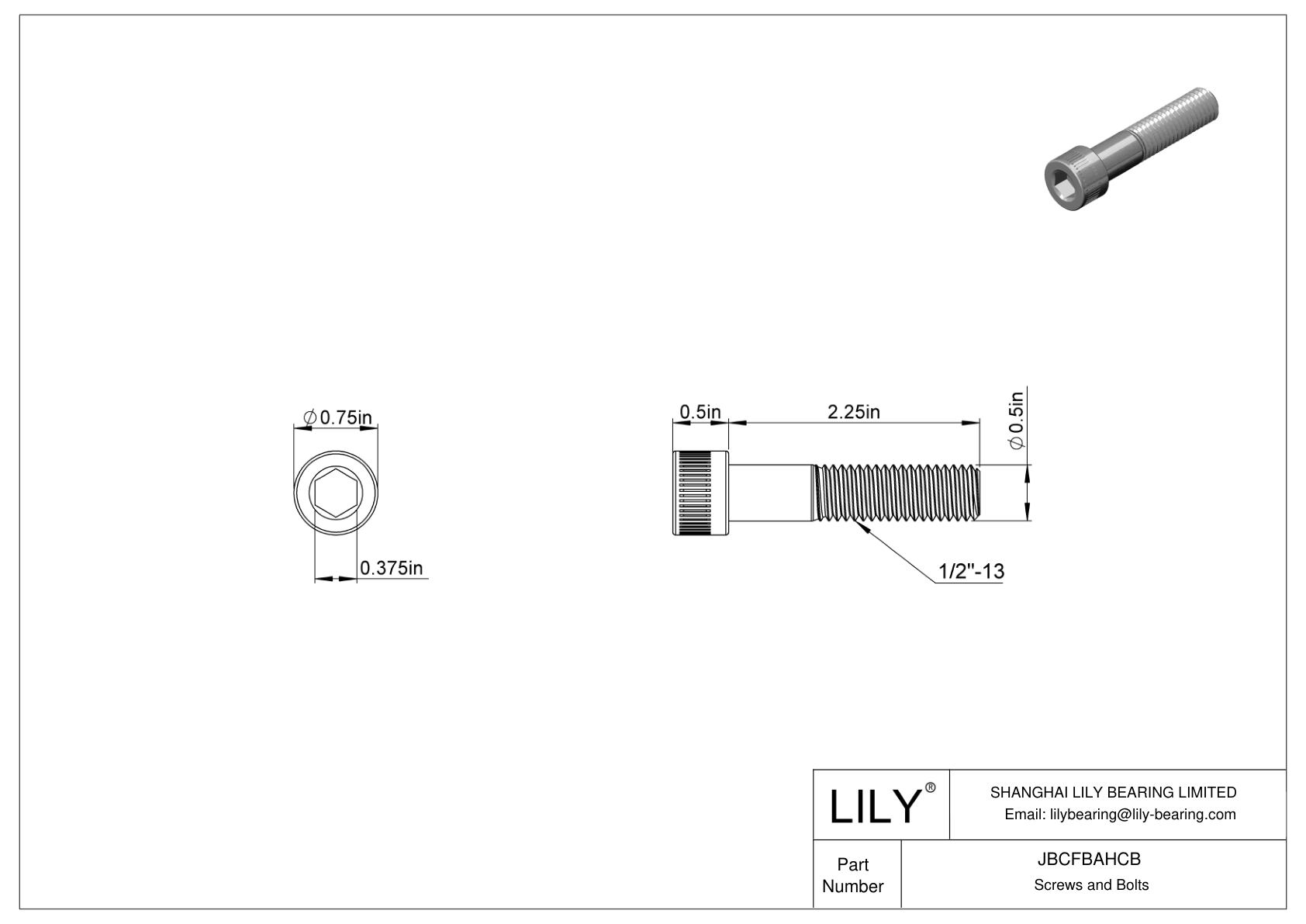 JBCFBAHCB Tornillos de cabeza cilíndrica de acero aleado cad drawing