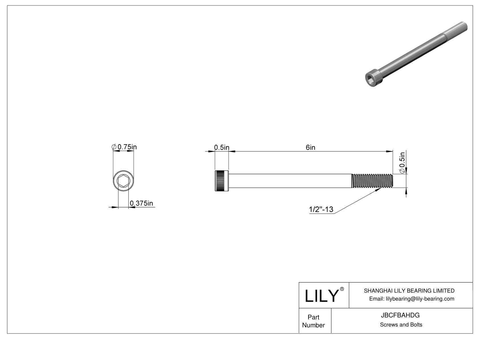 JBCFBAHDG Tornillos de cabeza cilíndrica de acero aleado cad drawing