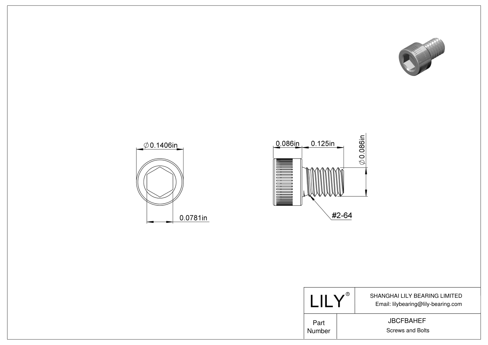 JBCFBAHEF 合金钢内六角螺钉 cad drawing