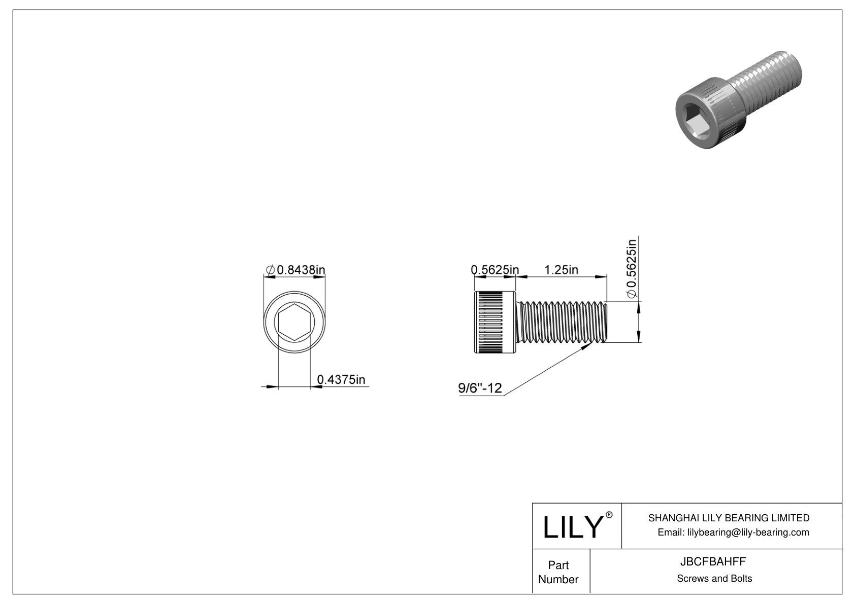 JBCFBAHFF Tornillos de cabeza cilíndrica de acero aleado cad drawing