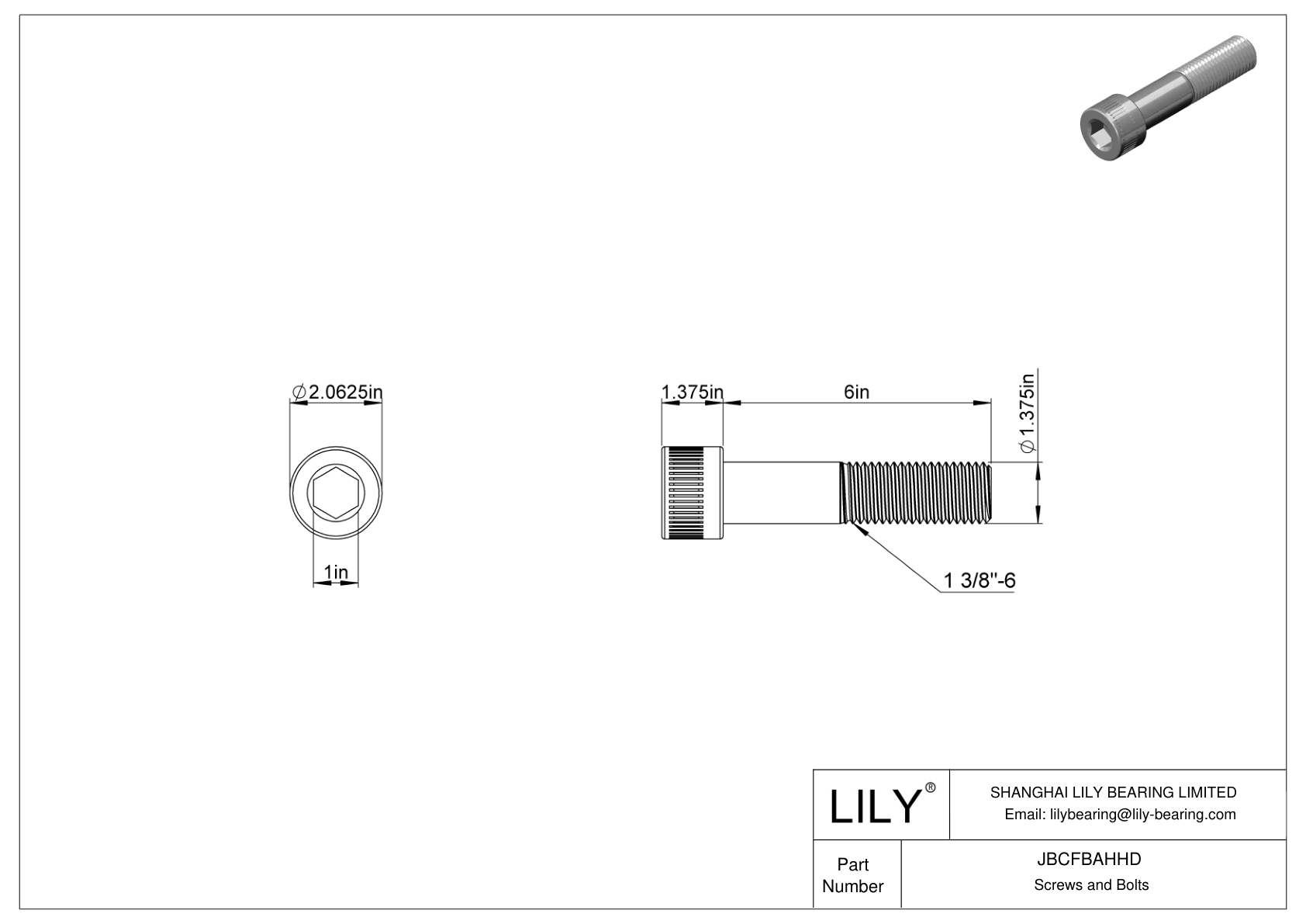 JBCFBAHHD Tornillos de cabeza cilíndrica de acero aleado cad drawing