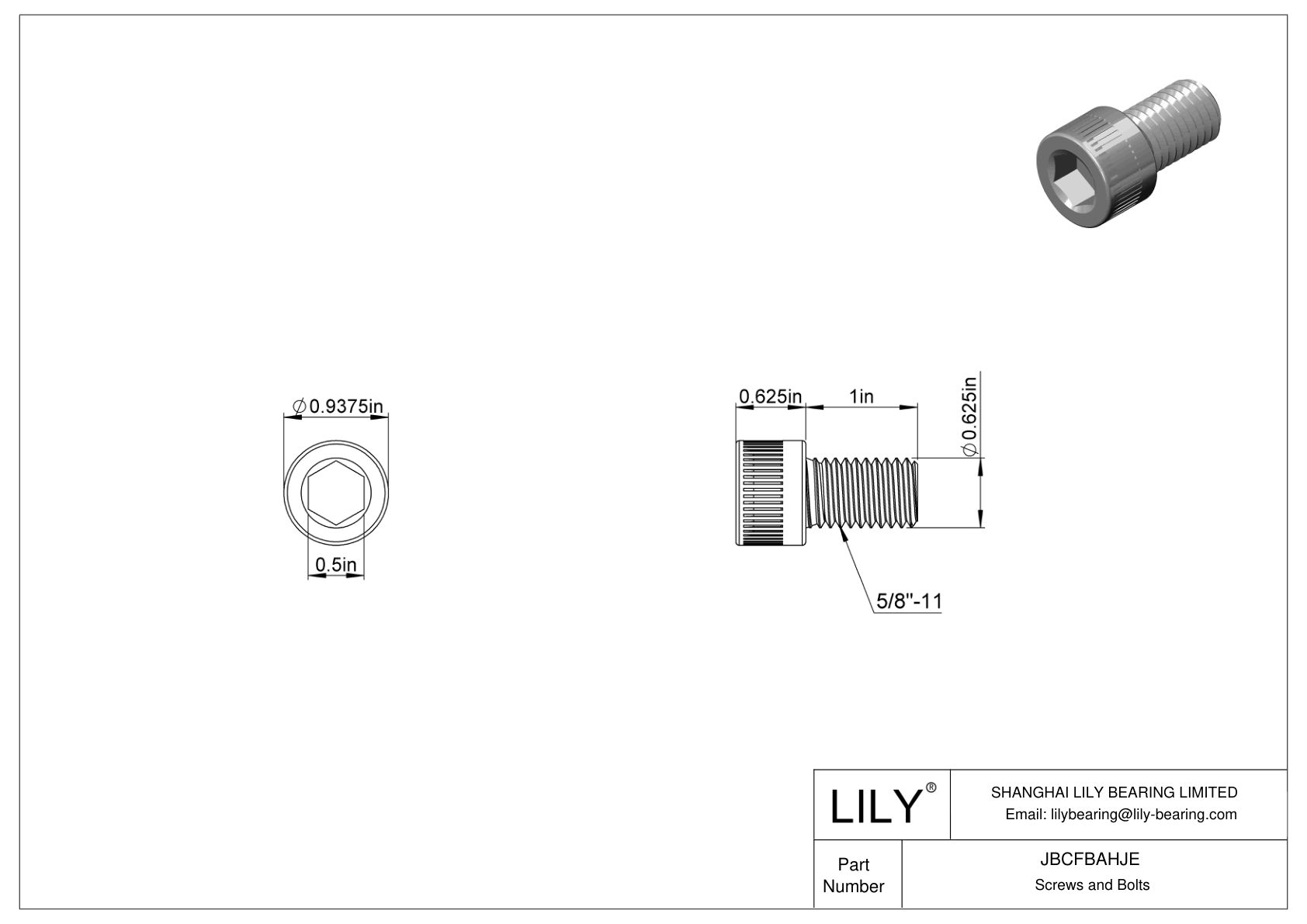 JBCFBAHJE Tornillos de cabeza cilíndrica de acero aleado cad drawing