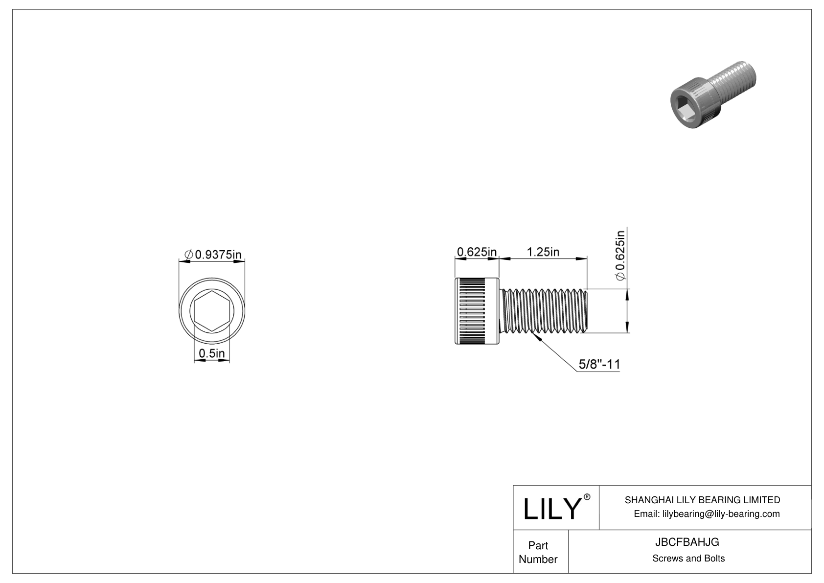 JBCFBAHJG Tornillos de cabeza cilíndrica de acero aleado cad drawing