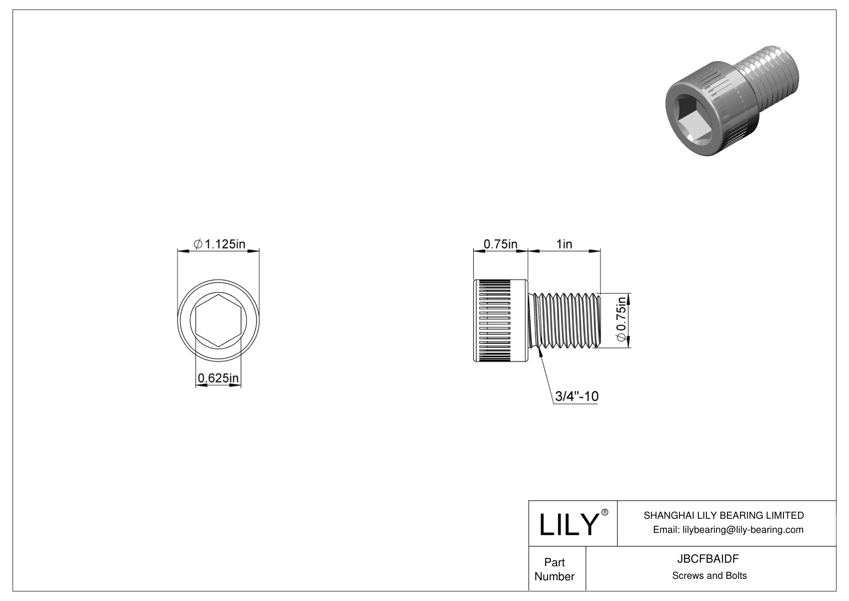 JBCFBAIDF Tornillos de cabeza cilíndrica de acero aleado cad drawing