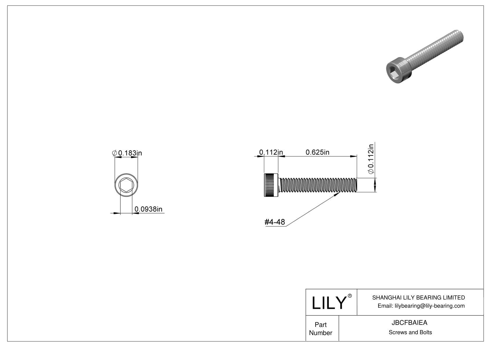 JBCFBAIEA Tornillos de cabeza cilíndrica de acero aleado cad drawing