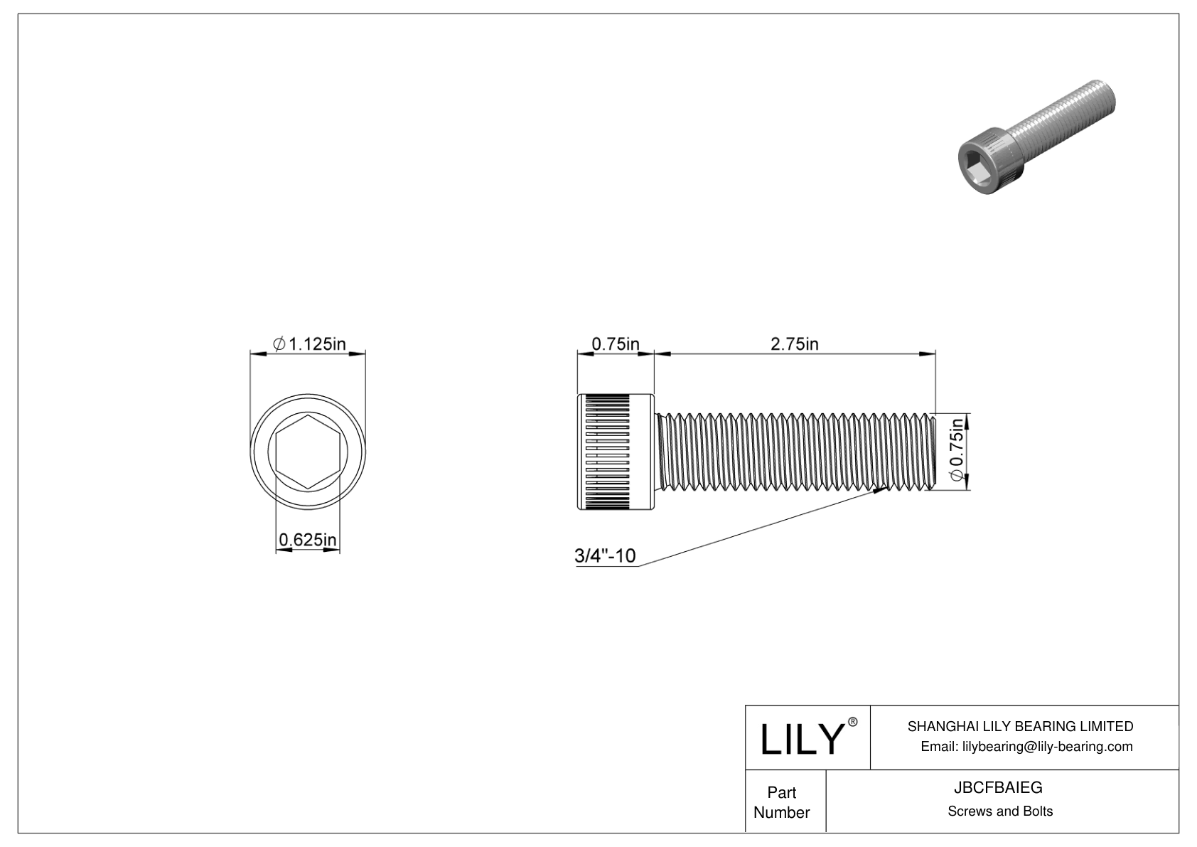 JBCFBAIEG Tornillos de cabeza cilíndrica de acero aleado cad drawing