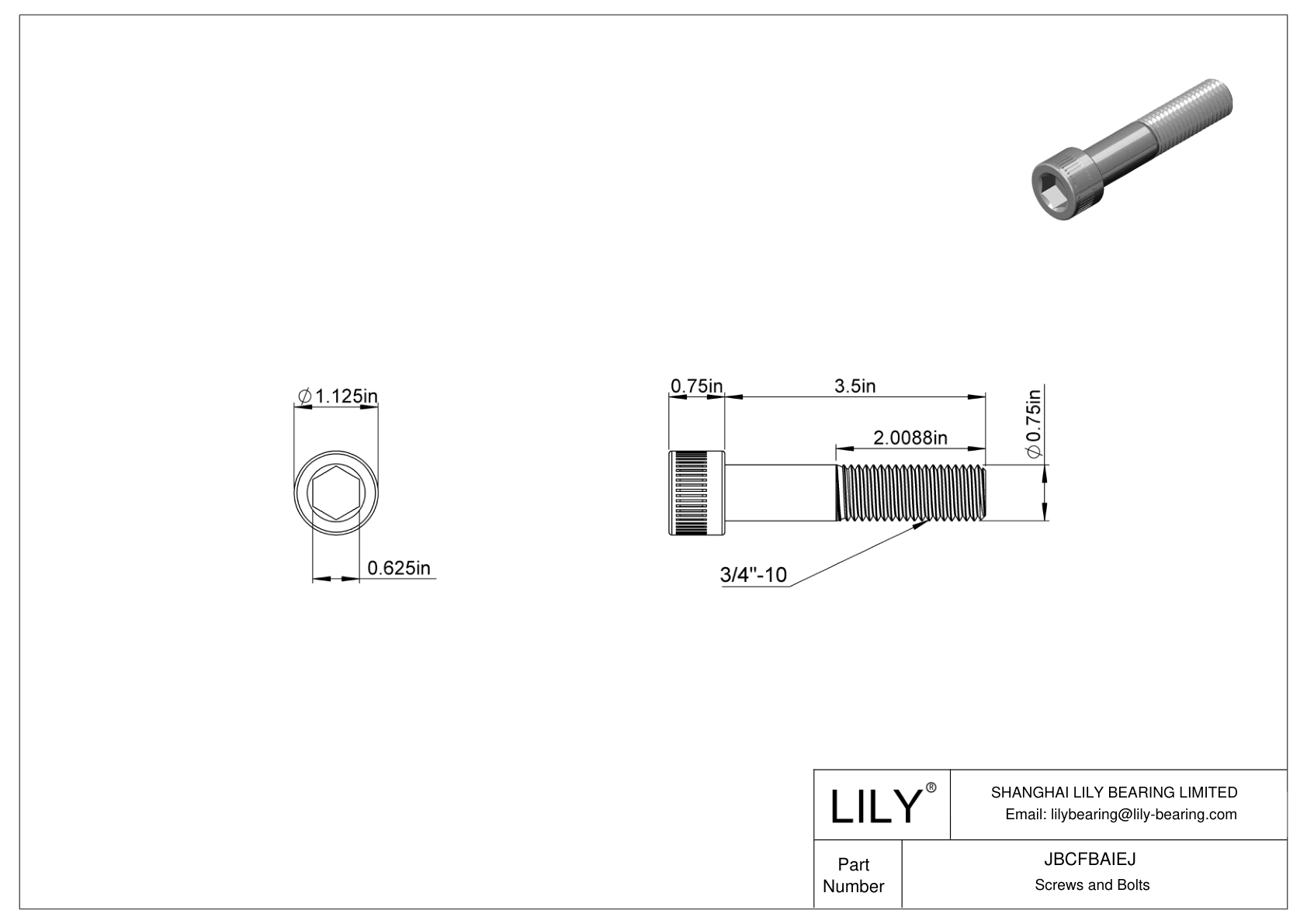 JBCFBAIEJ Tornillos de cabeza cilíndrica de acero aleado cad drawing