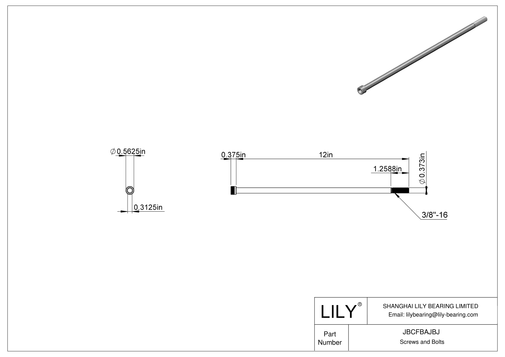 JBCFBAJBJ Tornillos de cabeza cilíndrica de acero aleado cad drawing