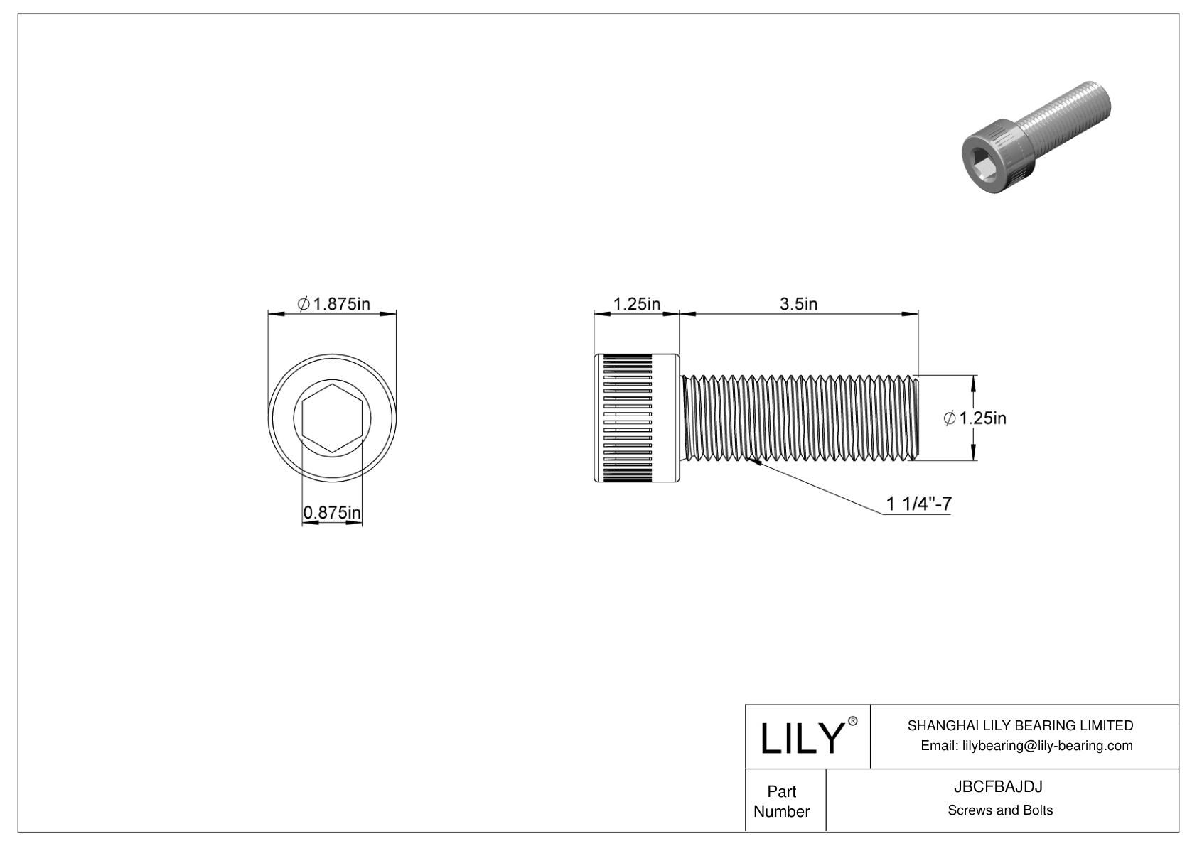 JBCFBAJDJ Tornillos de cabeza cilíndrica de acero aleado cad drawing