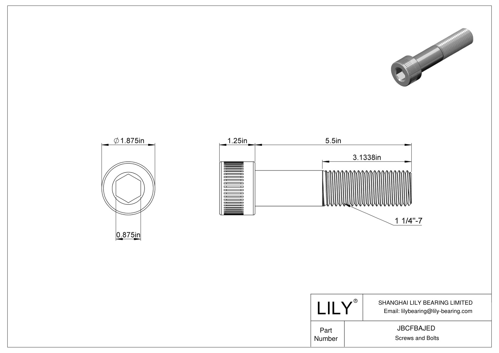 JBCFBAJED Tornillos de cabeza cilíndrica de acero aleado cad drawing