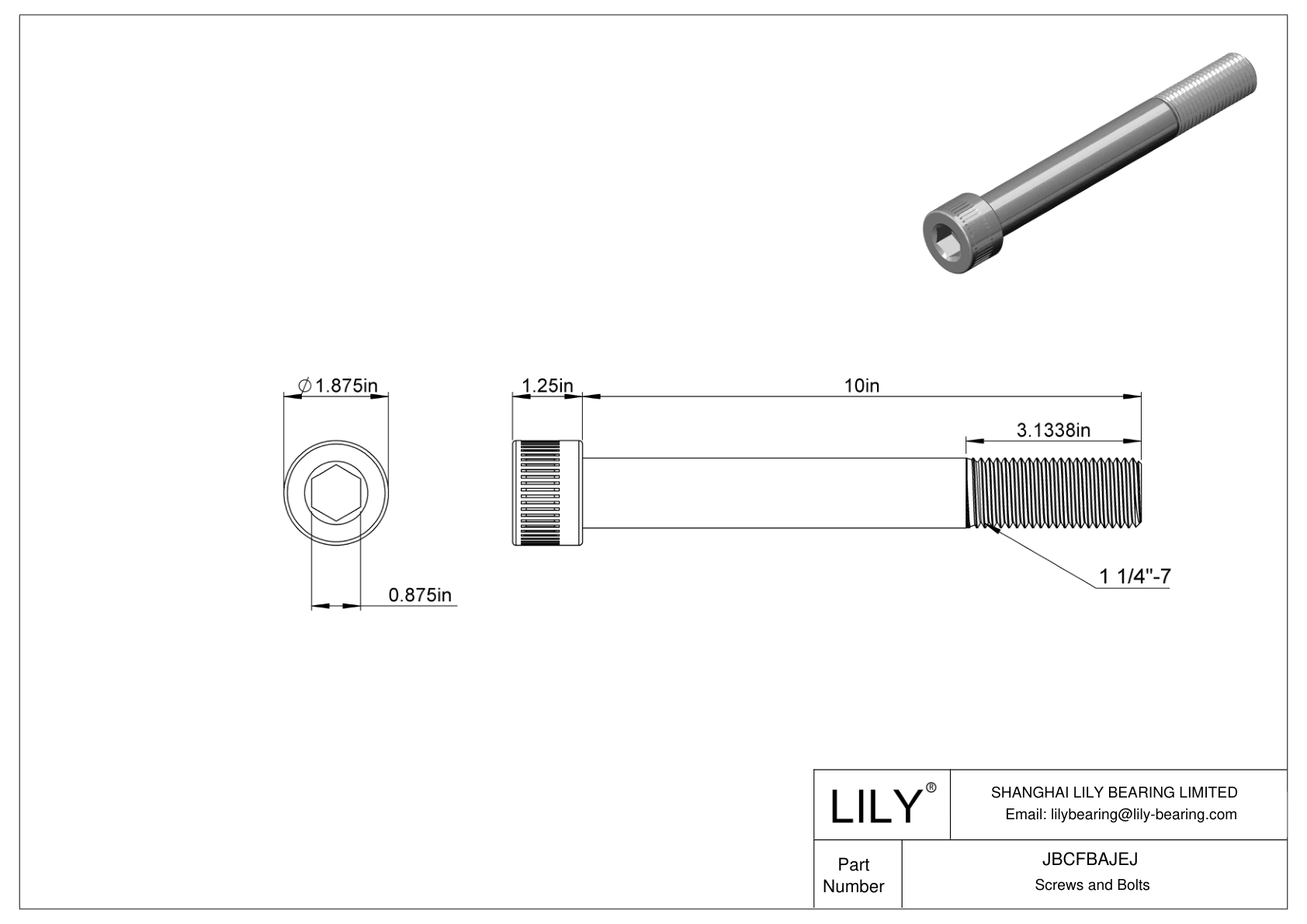 JBCFBAJEJ 合金钢内六角螺钉 cad drawing