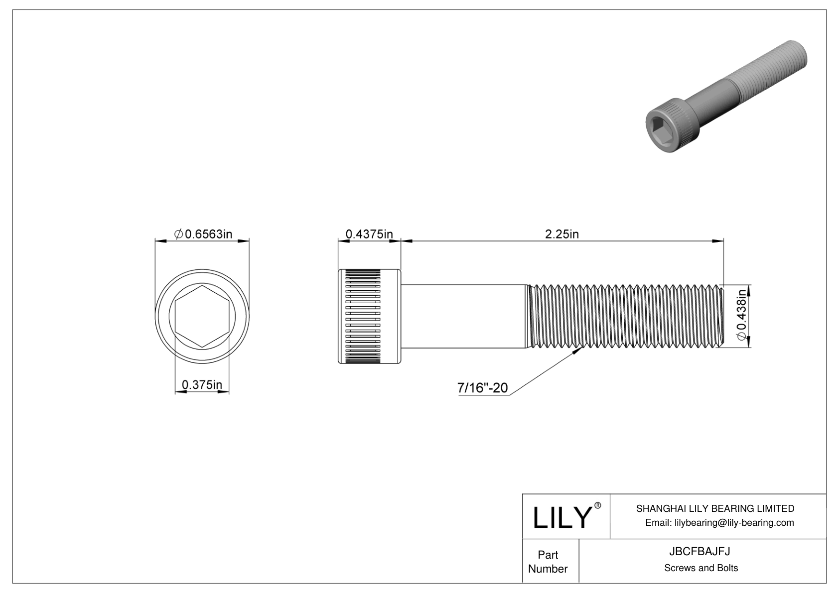 JBCFBAJFJ Tornillos de cabeza cilíndrica de acero aleado cad drawing