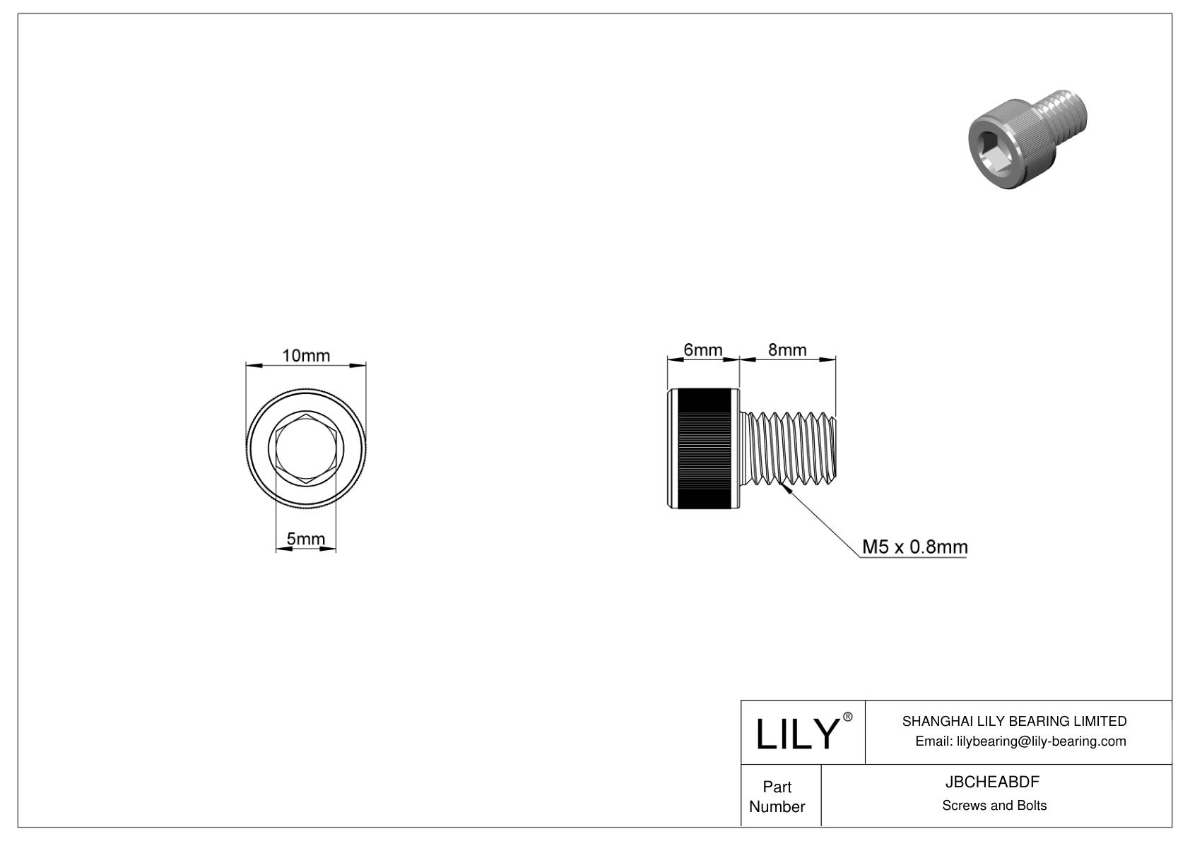 JBCHEABDF 合金钢内六角螺钉 cad drawing