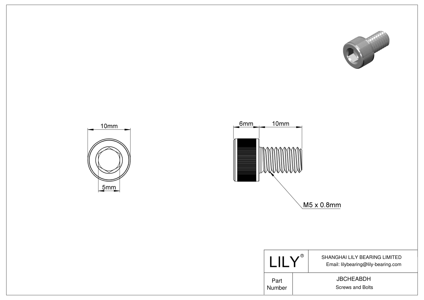 JBCHEABDH 合金钢内六角螺钉 cad drawing