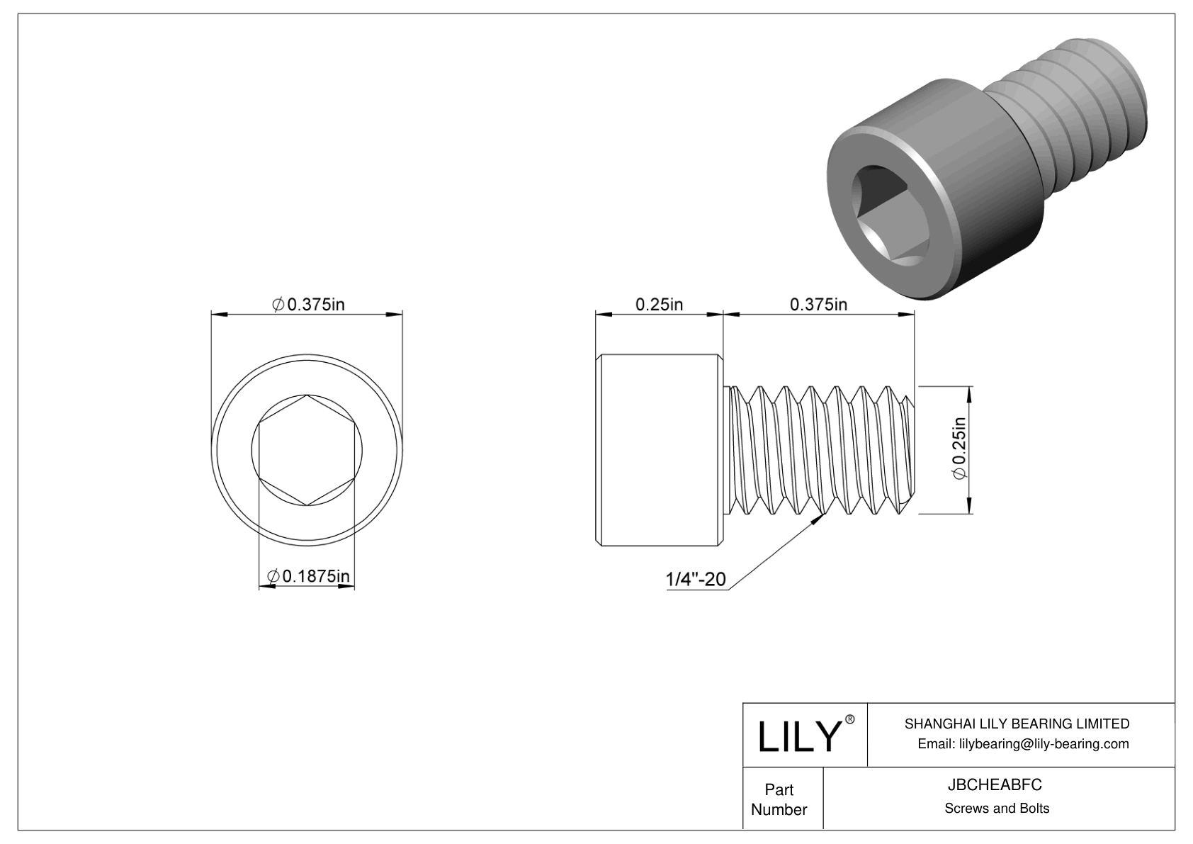 JBCHEABFC 合金钢内六角螺钉 cad drawing